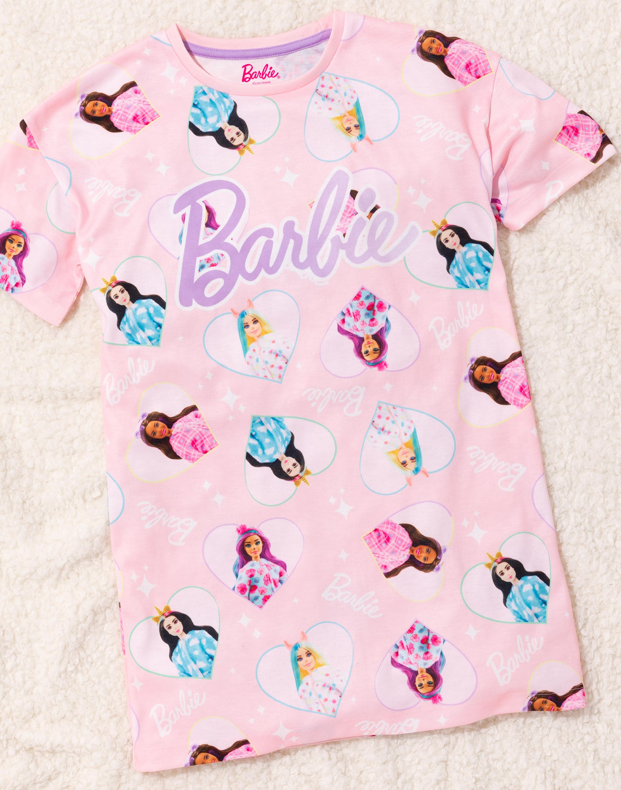 Camisón Barbie rosa manga corta niñas - Imagen 11 de 39