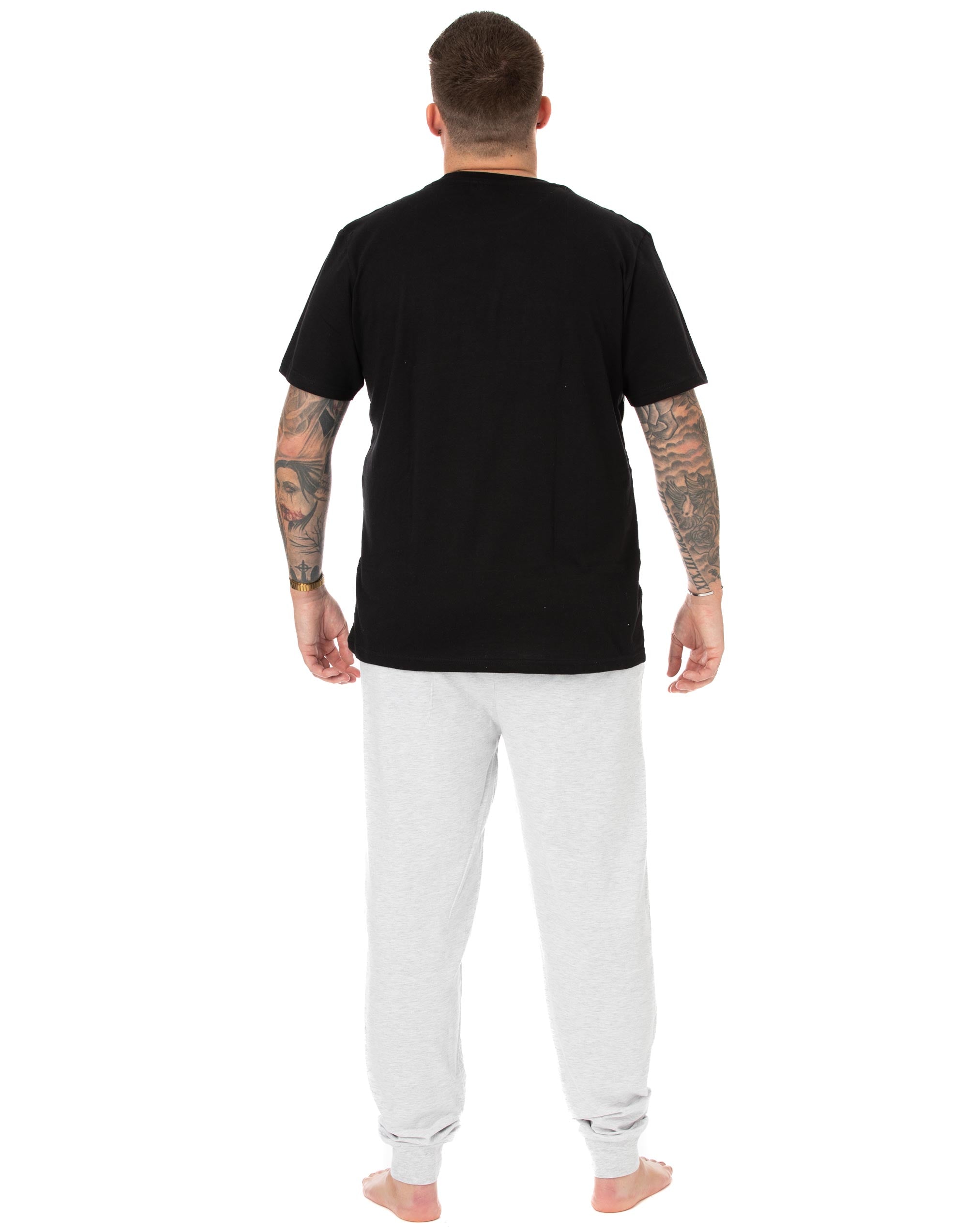 Star Wars Black Din Djarin Short Sleeve Long Leg Pyjama Set Mens - Picture 12 of 21
