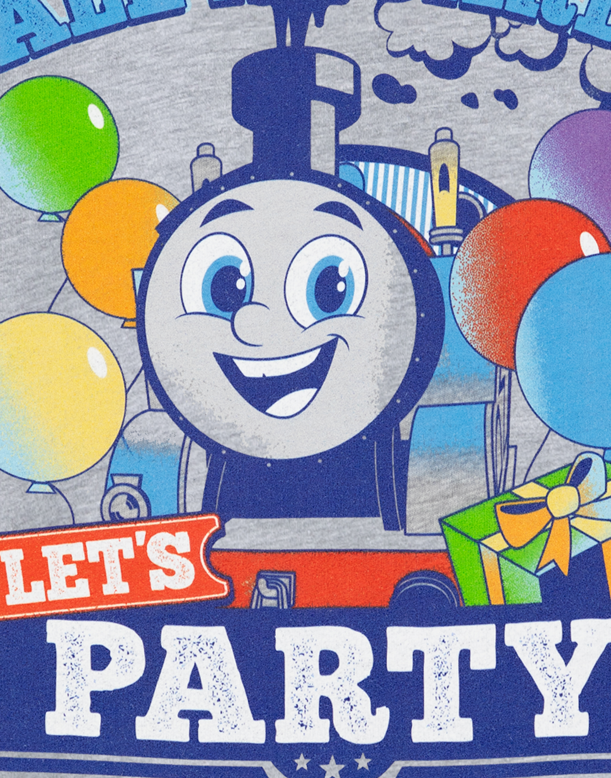 Thomas and Friends Grey Let's Party Short Sleeved T-Shirt Boys - Picture 13 of 18