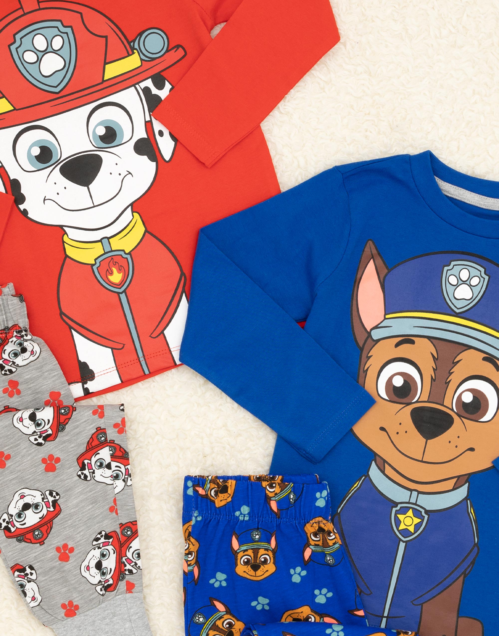 Conjunto de pijama de pierna larga manga larga con estampado de personajes y estampado integral de Paw Patrol - Imagen 16 de 34