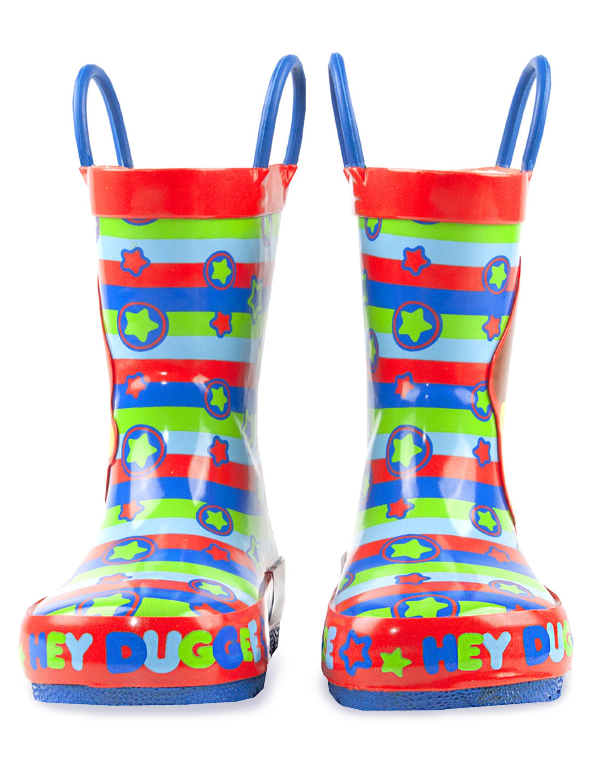 Botas Wellington Hey Duggee Duggee y estampado de iconos en todas partes con asas para niños - Imagen 16 de 30