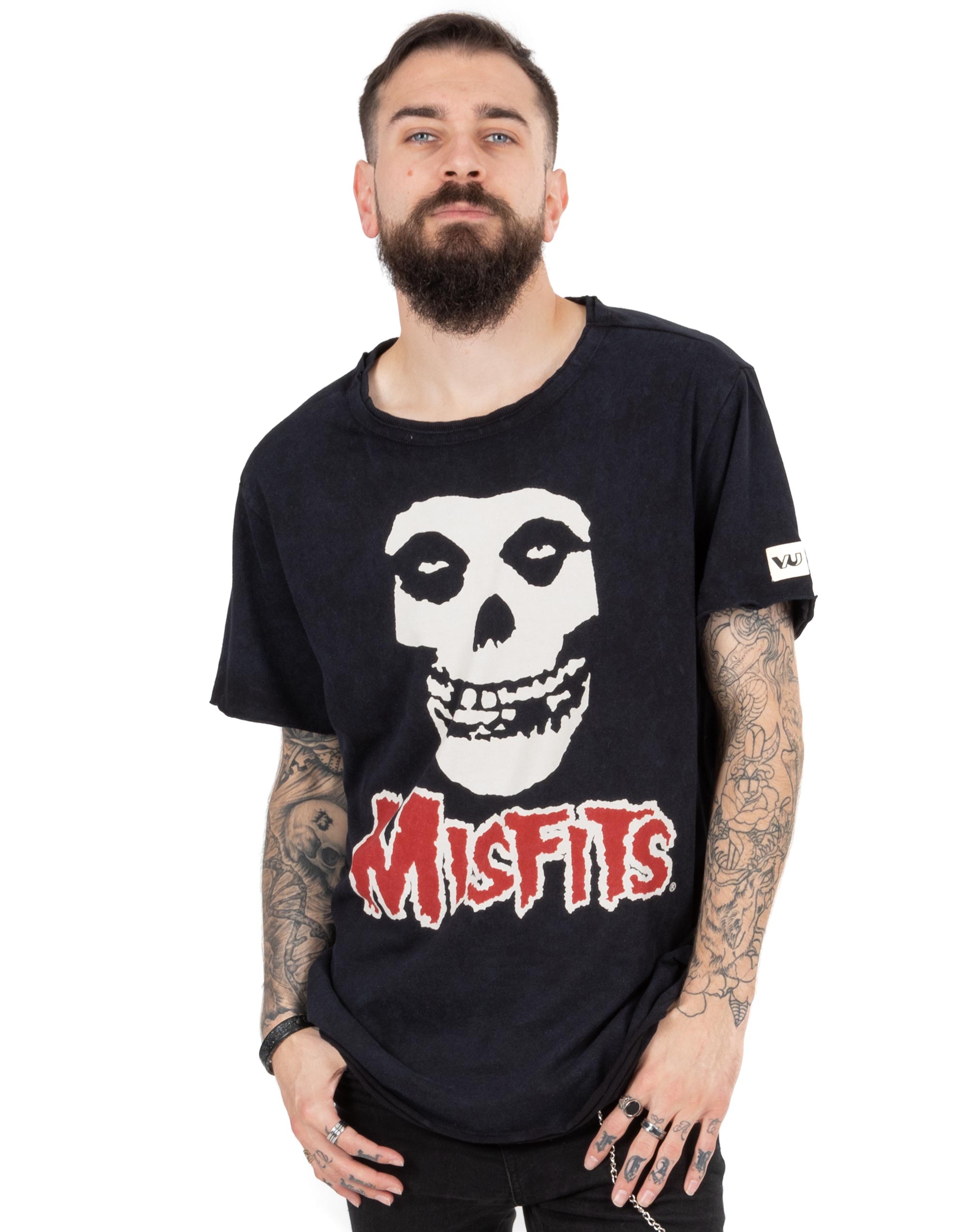 Футболка с логотипом группы Misfits Schwarzes Kurzarm Herren