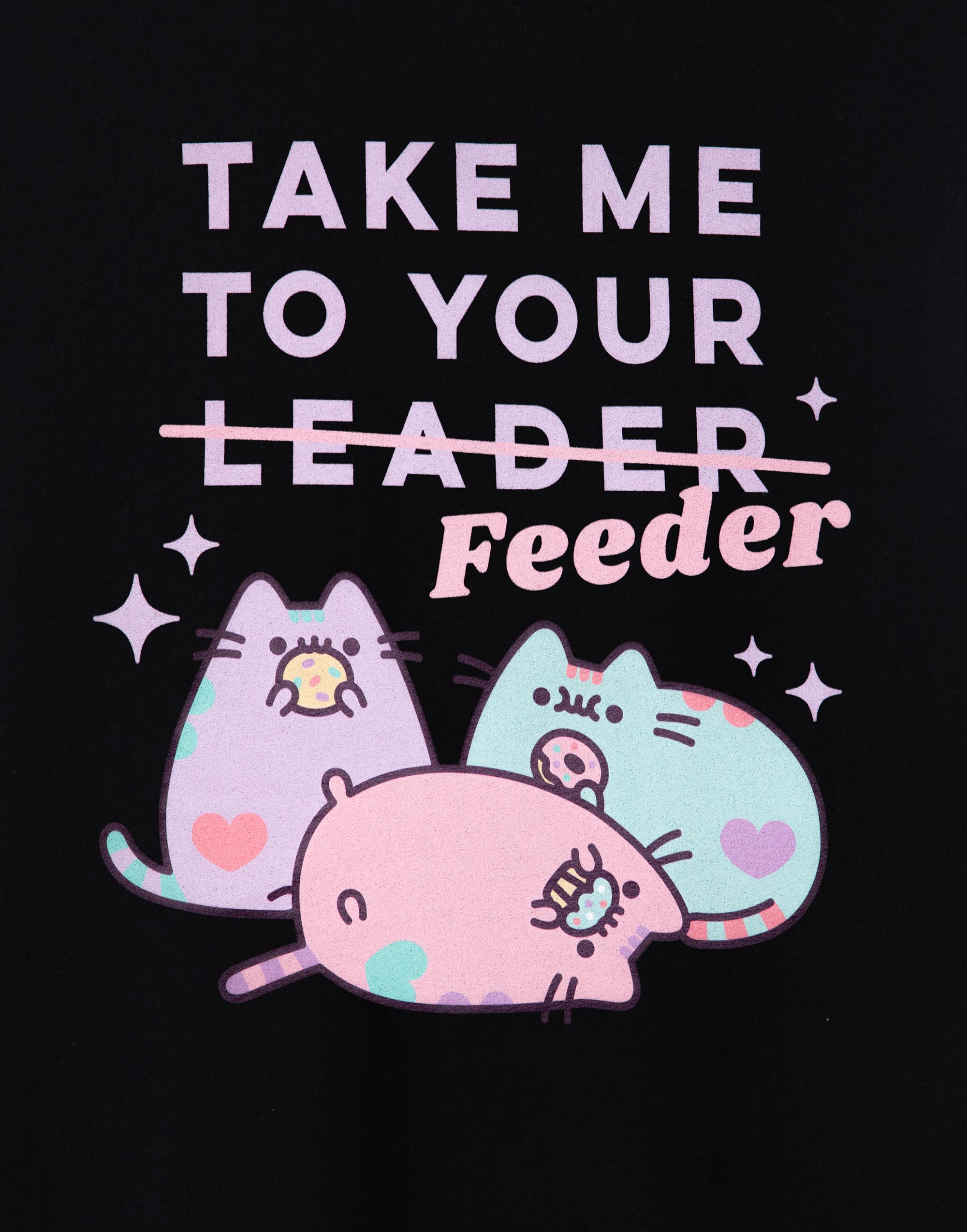 Camiseta negra de manga corta para mujer Pusheen Take Me To Your Feeder - Imagen 12 de 40