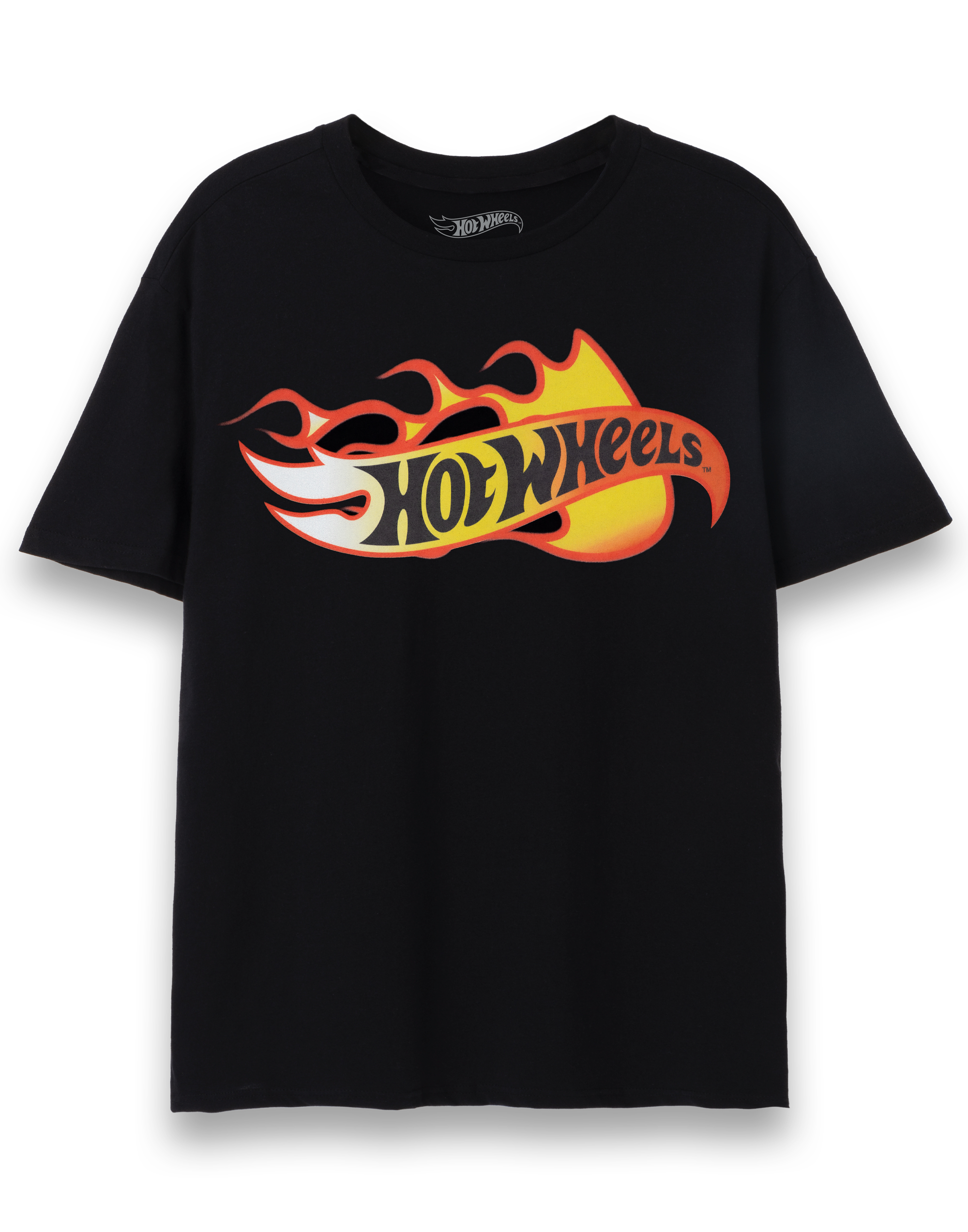 Футболка Hot Wheels Schwarzes Flammen Kurzarm Herren