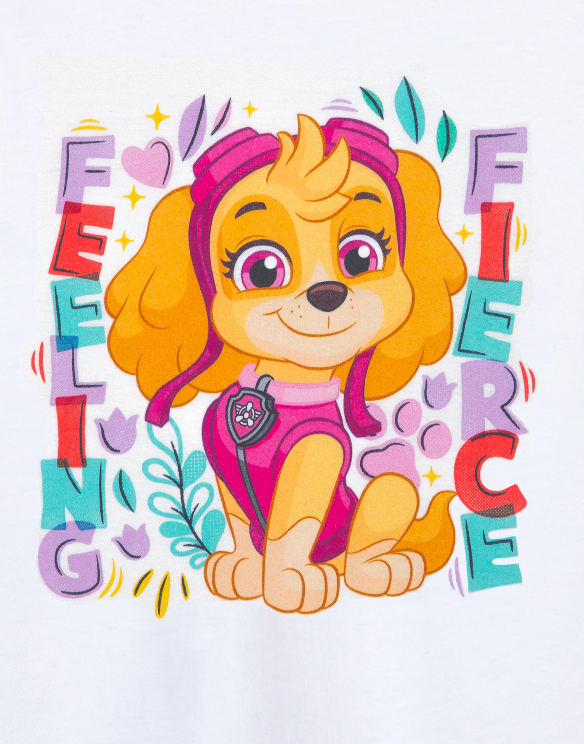 Camiseta de manga corta Paw Patrol blanca Feeling Fierce para niñas - Imagen 11 de 27