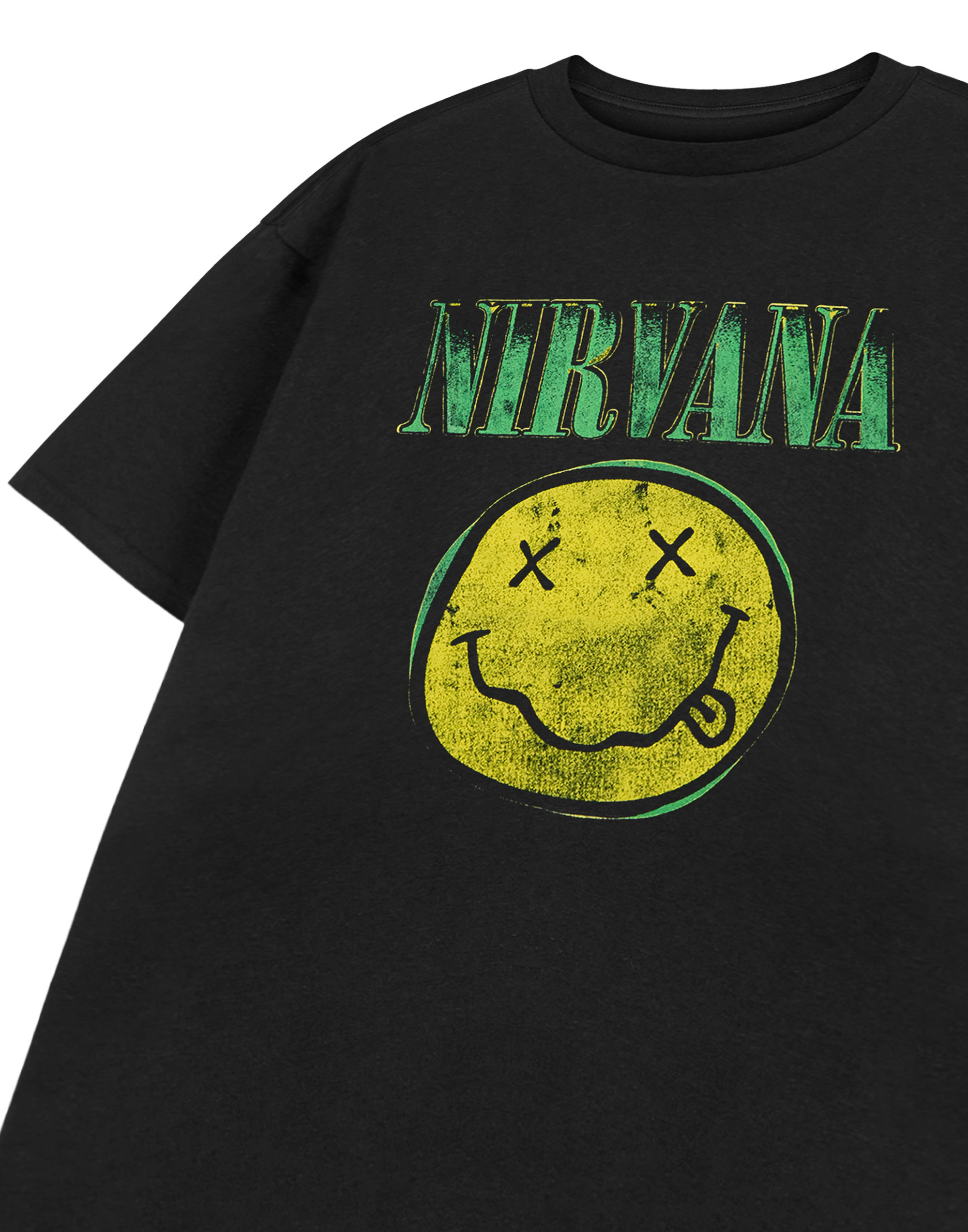 Nirvana Nero Yellow Logo T-shirt a maniche corte Unisex Bambini
