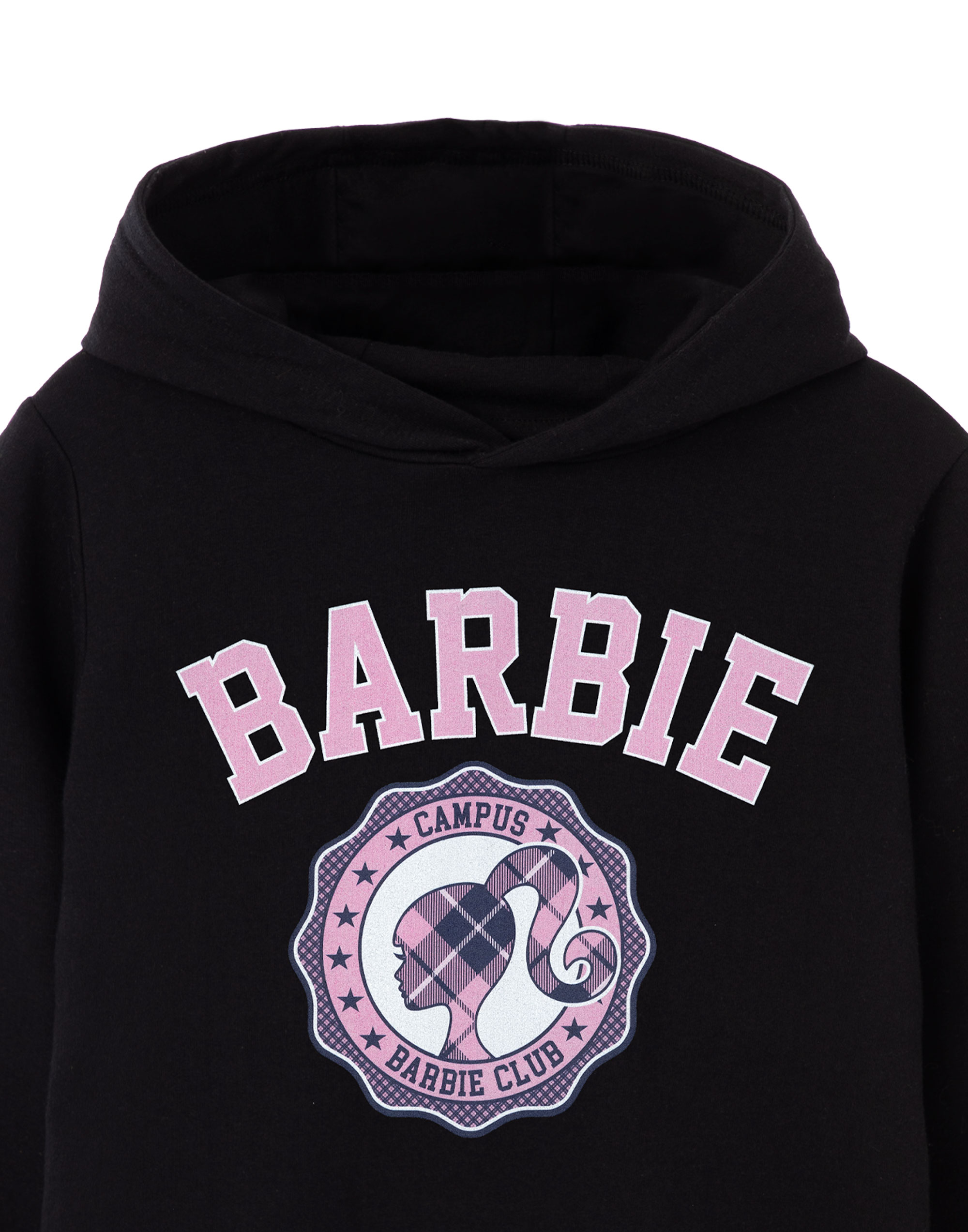 Barbie Black Checked Collegiate Hoodie Girls - Picture 12 of 39