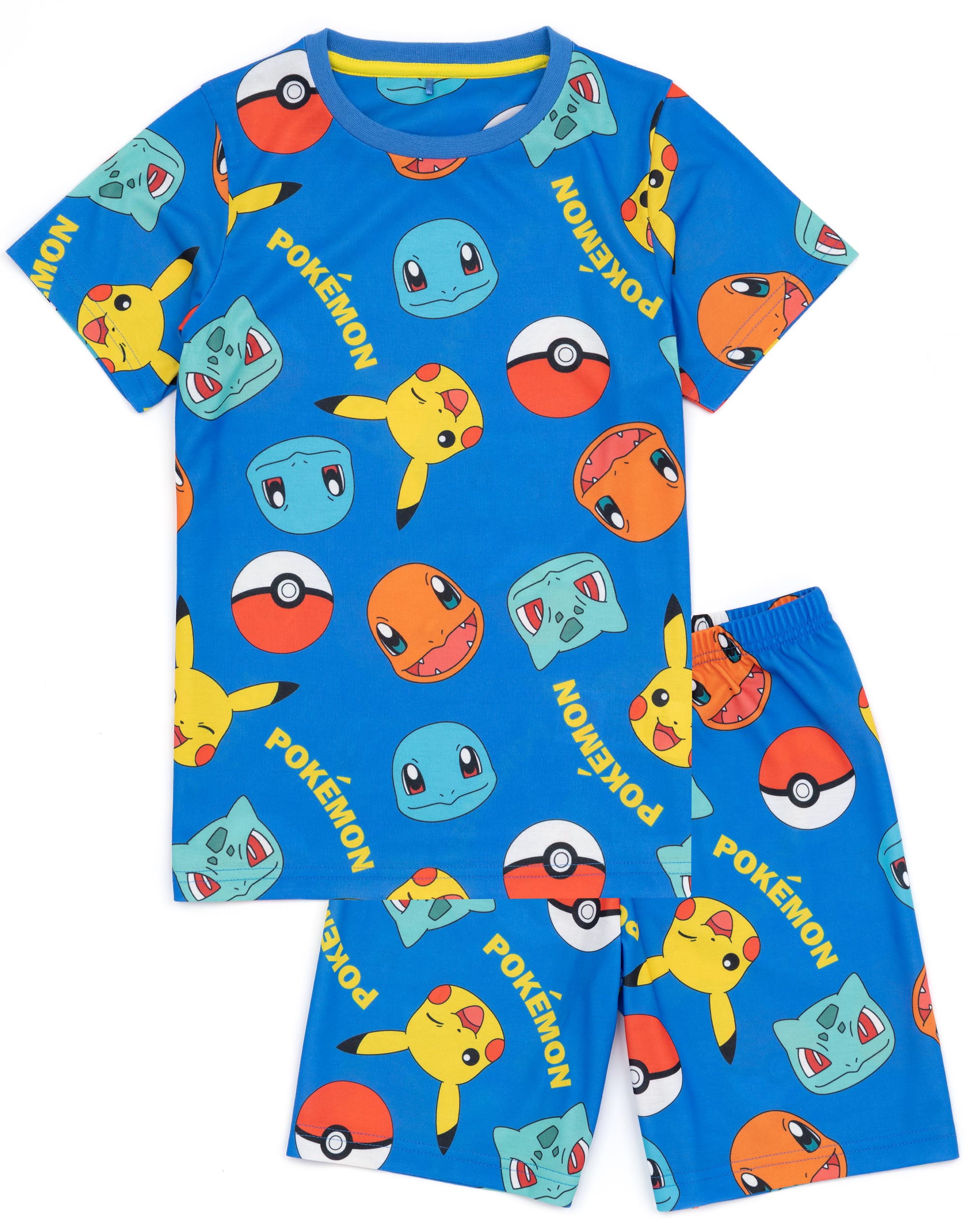 Pokemon Multicolor Manga Corta Pierna Corta Conjunto Pijama Unisex Niños - Imagen 16 de 66