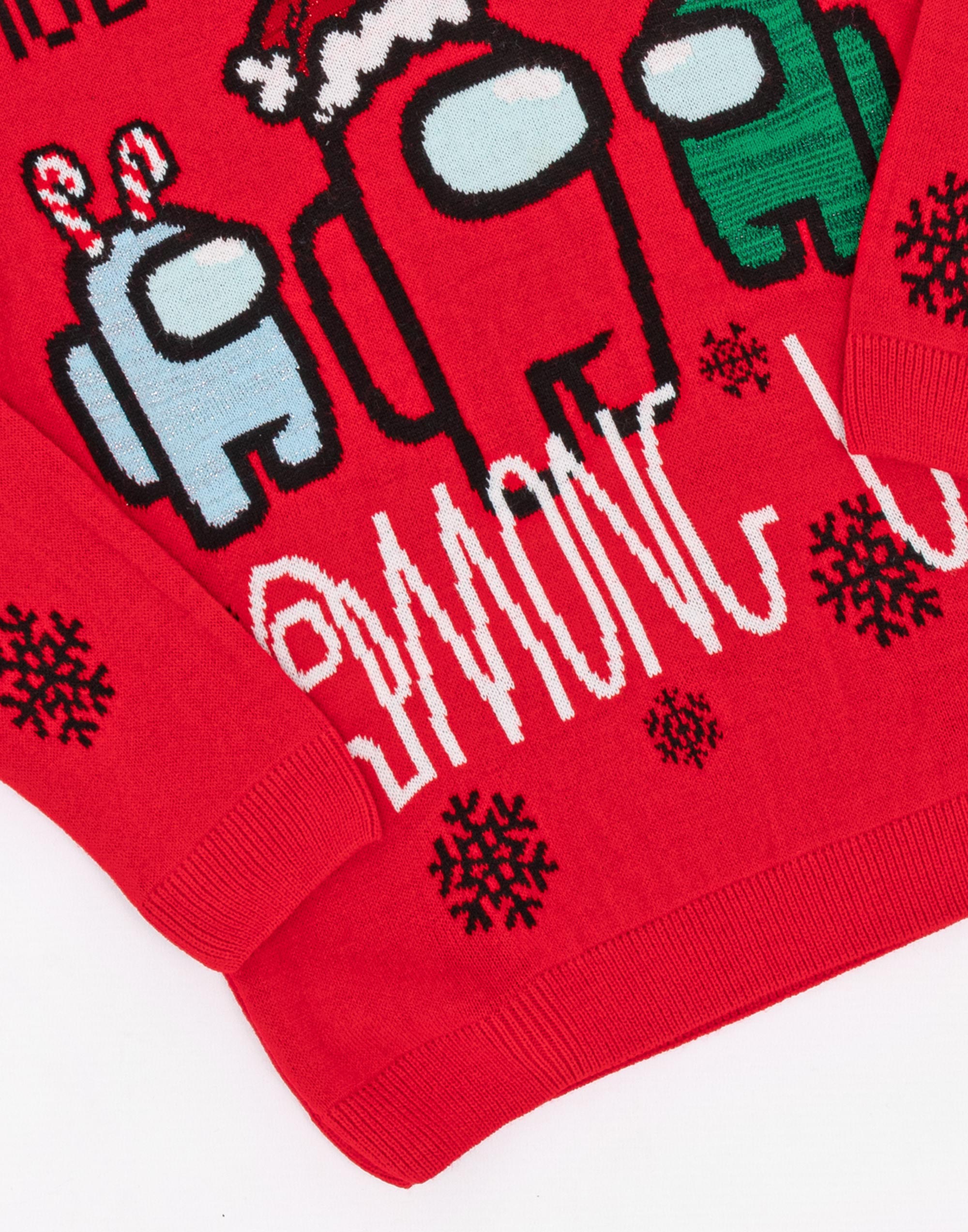 Among Us Multi-Character Holiday'S Are Among Us Print Christmas Jumper Boys - Imagen 10 de 16