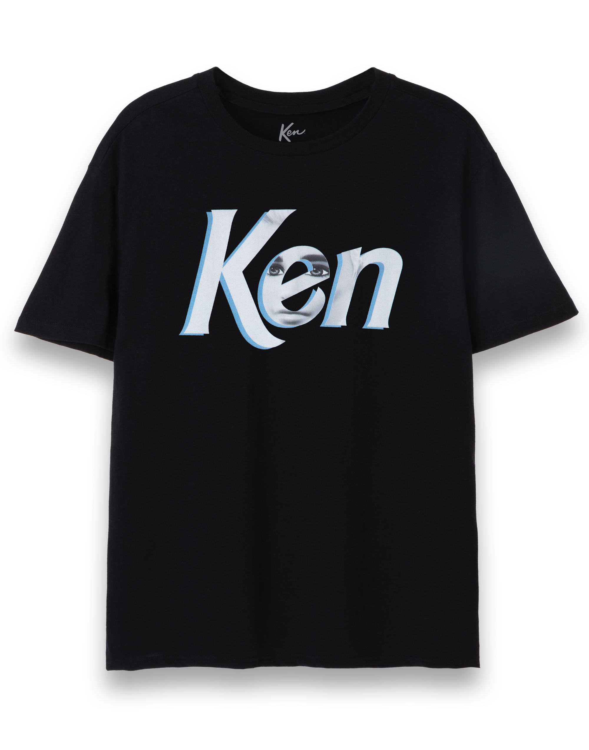 Camiseta de manga corta Barbie negra con logotipo Ken Face para hombre - Imagen 10 de 39