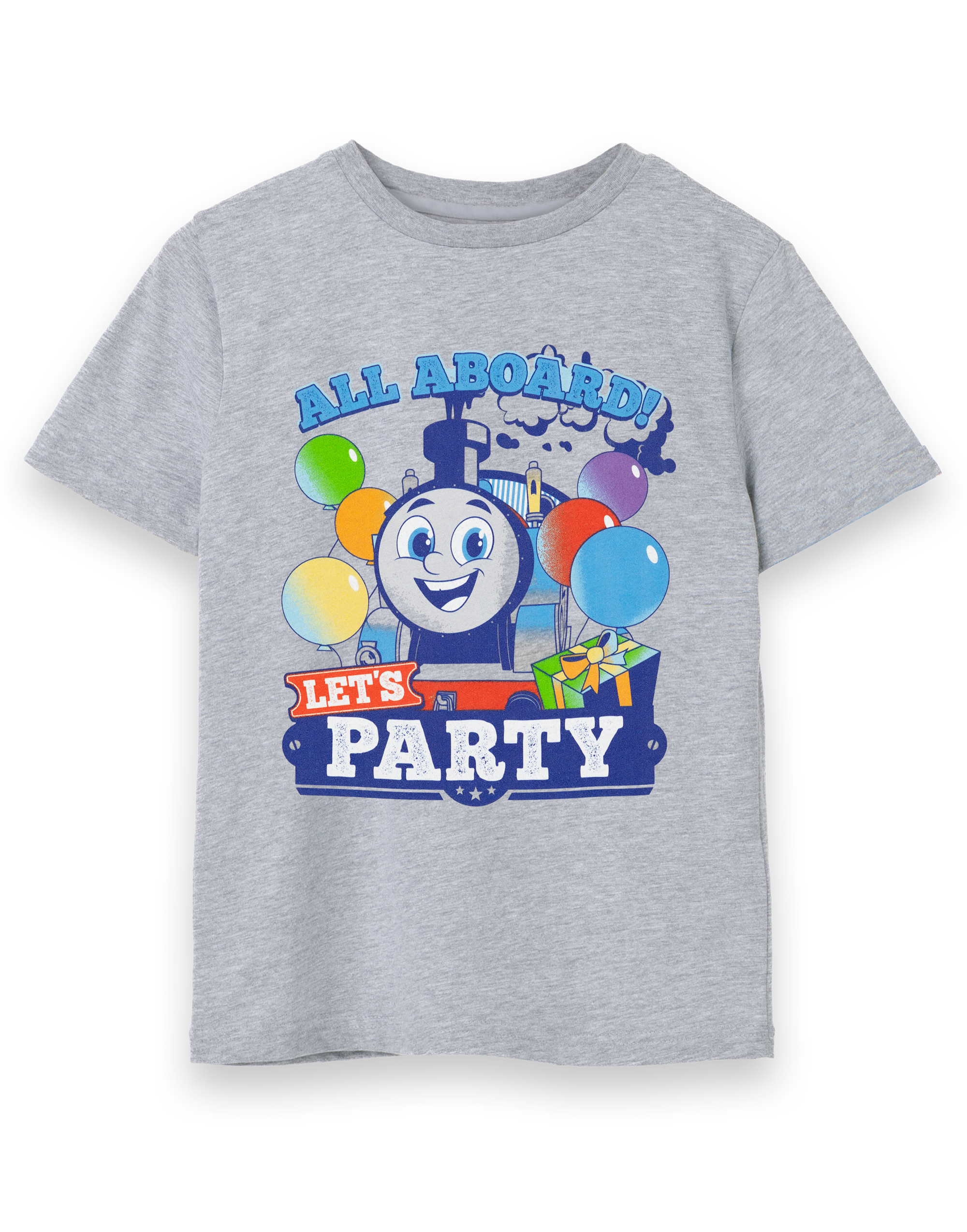 Thomas and Friends Grey Let's Party Short Sleeved T-Shirt Boys - Picture 9 of 18