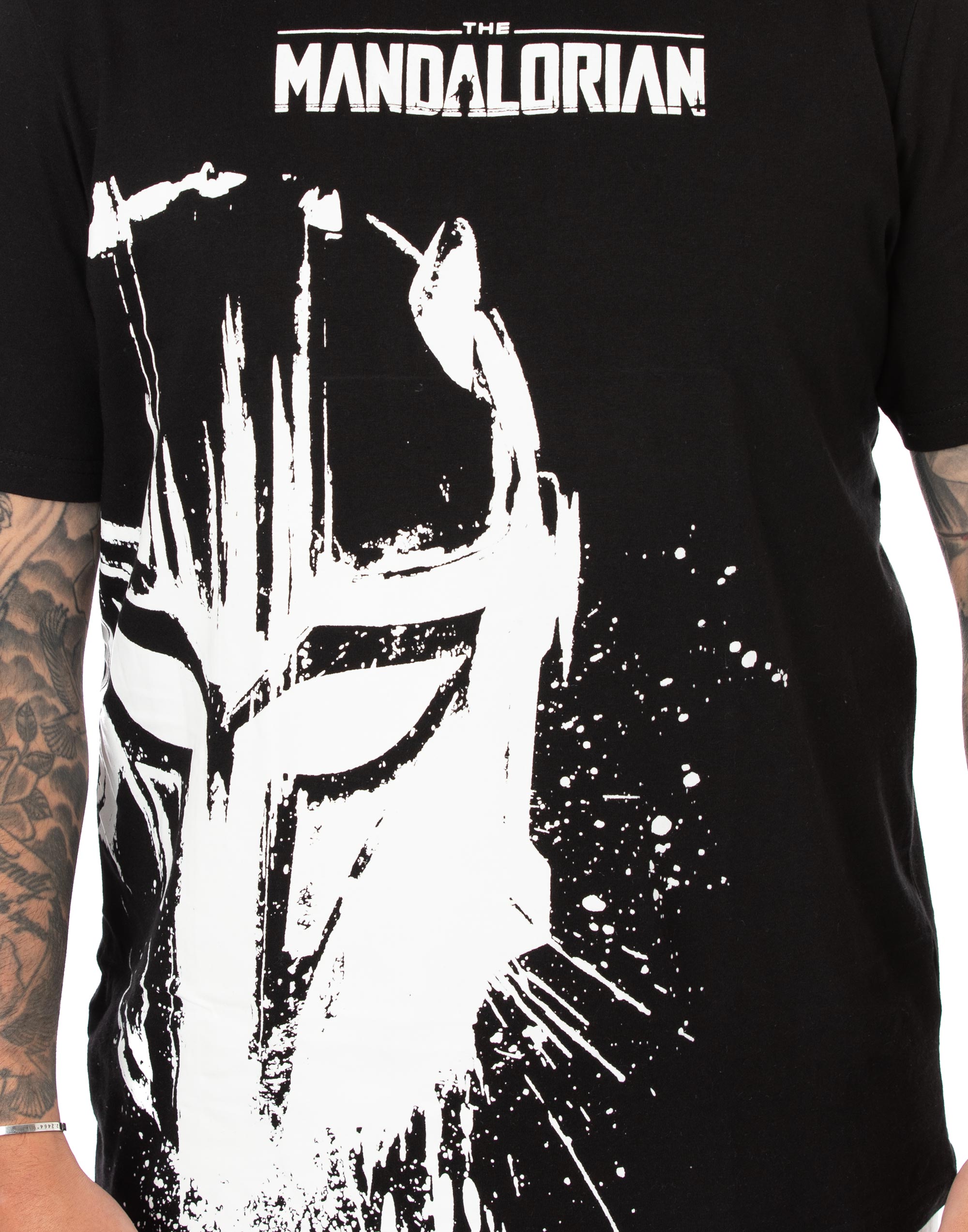 Star Wars Black Din Djarin Short Sleeve Long Leg Pyjama Set Mens - Picture 14 of 21