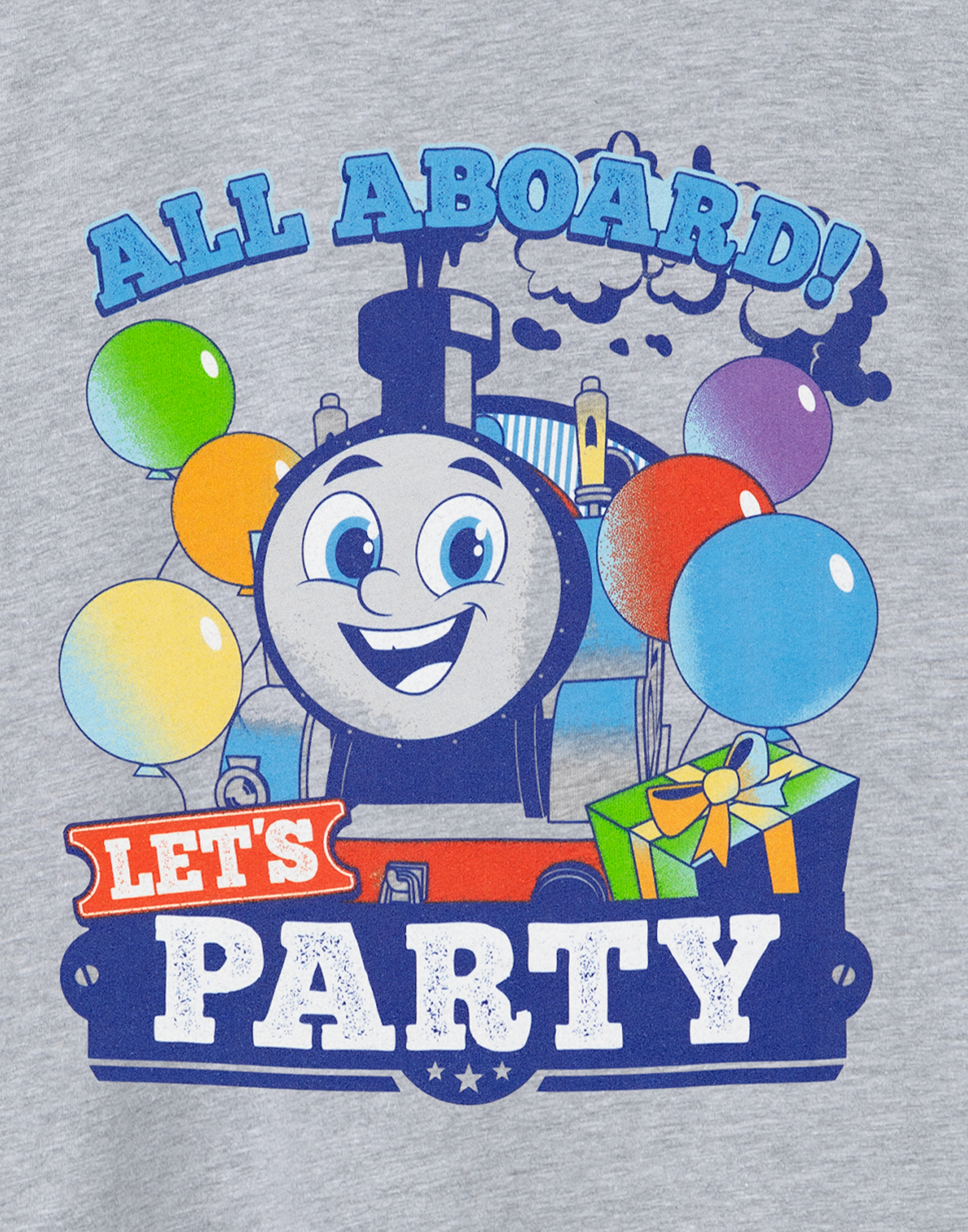 Thomas and Friends Grey Let's Party Short Sleeved T-Shirt Boys - Picture 10 of 18