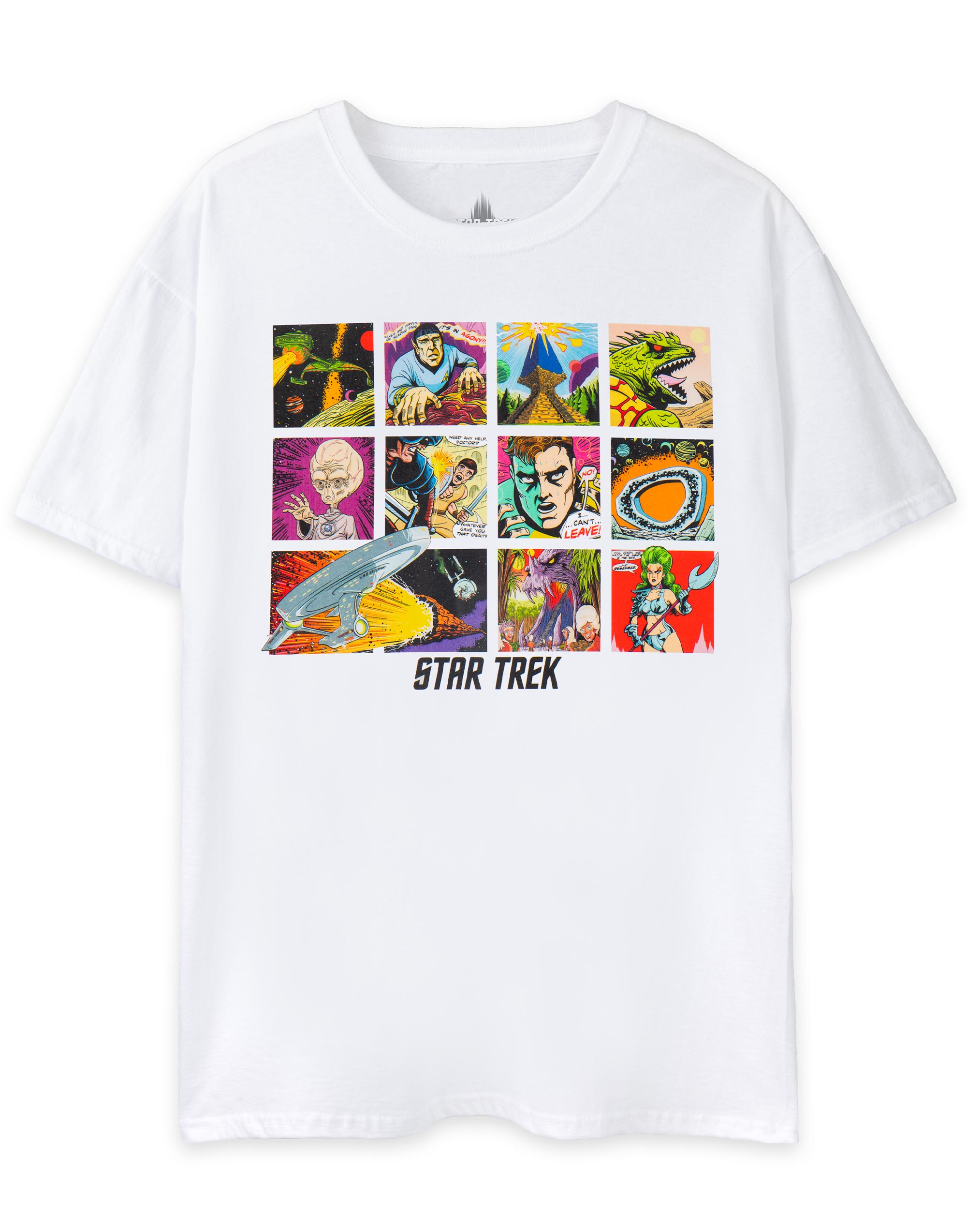 Star Trek Weiß Comic Book Kurzärmeliges T-Shirt Männer