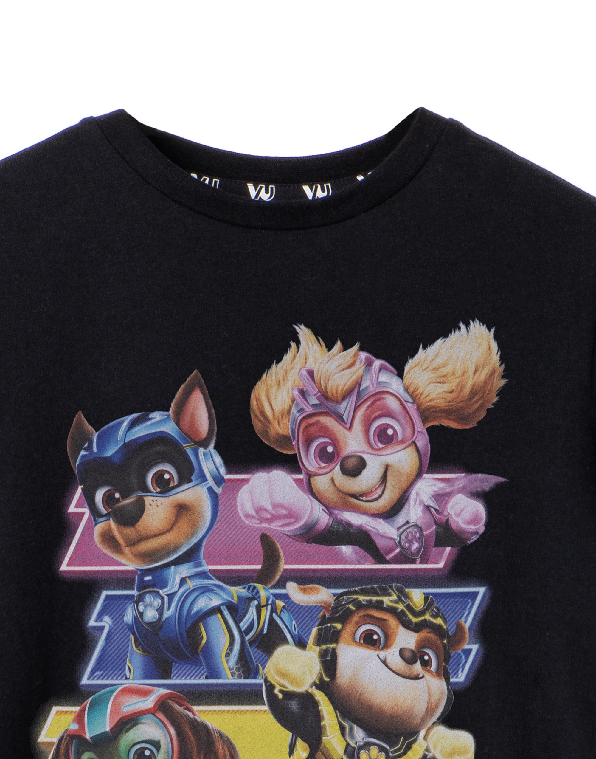 Camiseta Paw Patrol Negra Poderosa Película Logo Manga Corta Unisex Niños - Imagen 12 de 24