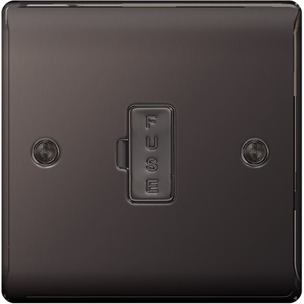 BG Nexus Unswitched Fused Spur Unit 13A Black Nickel - NBN54