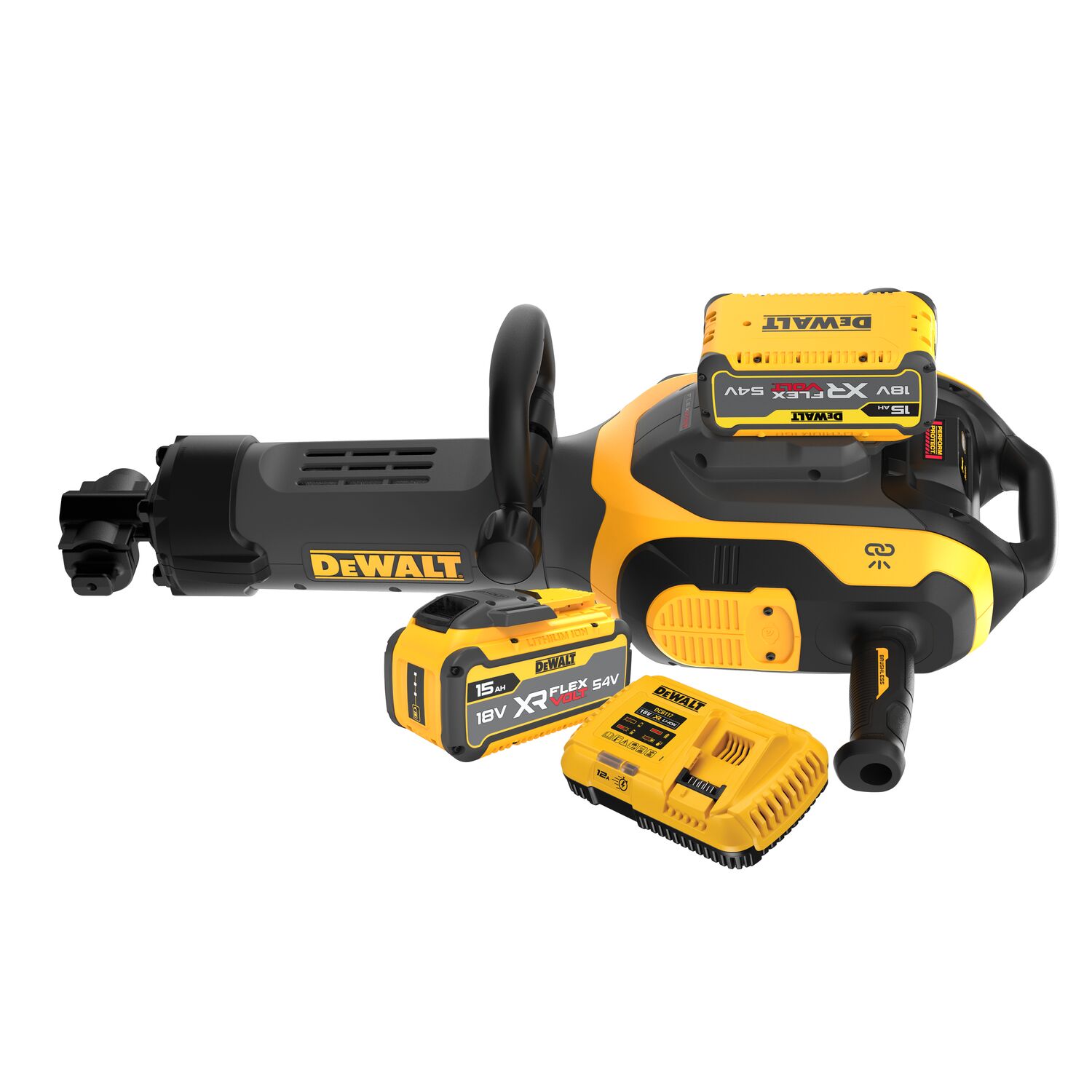 DeWalt DCH966Z2 54V XR FlexVolt 28mm Hex Breaker c/w 2 x 15Ah Batteries & Charger