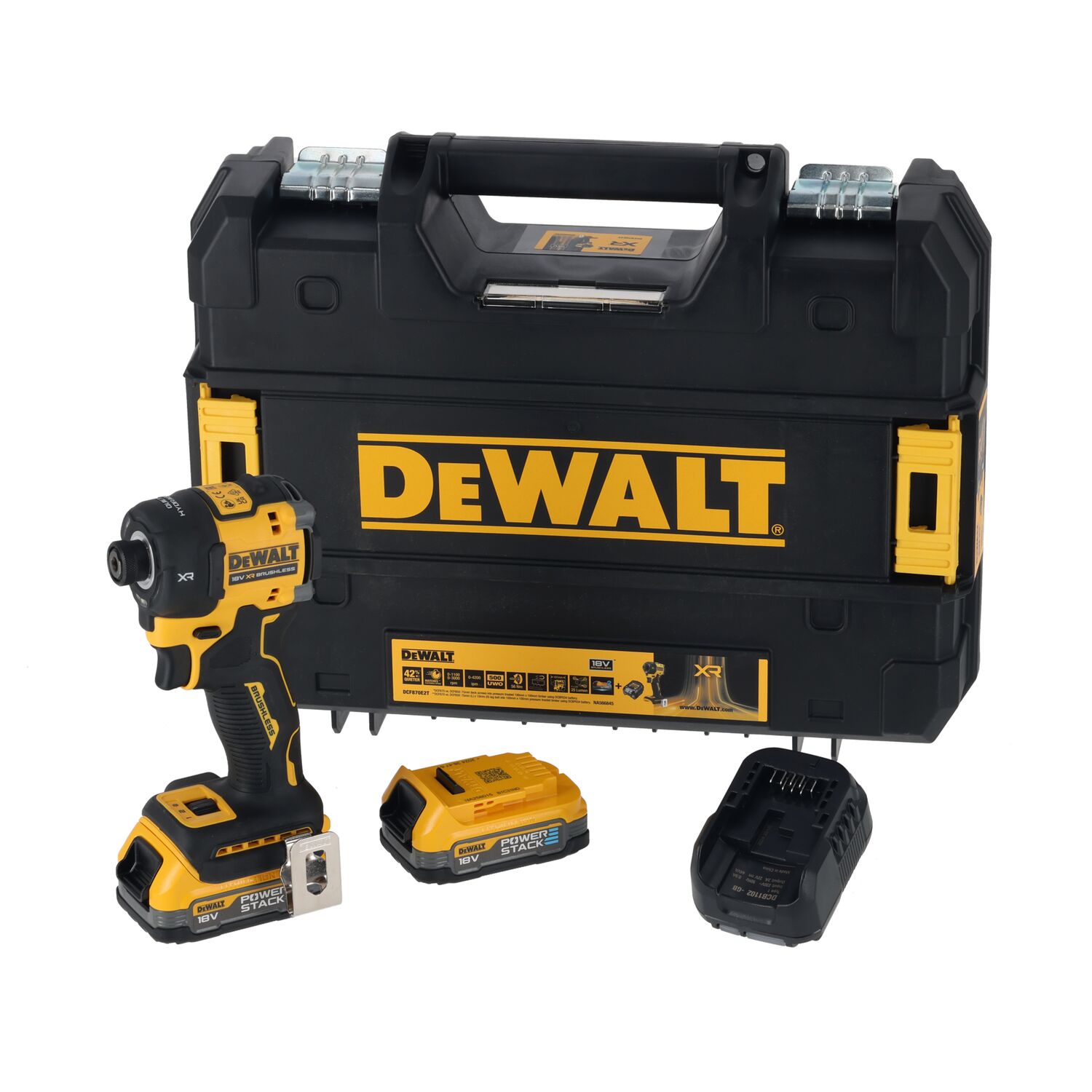 DeWalt DCF870E2T 18V XR Brushless Hydraulic Impact Driver 2 x Batts/Charger/Case