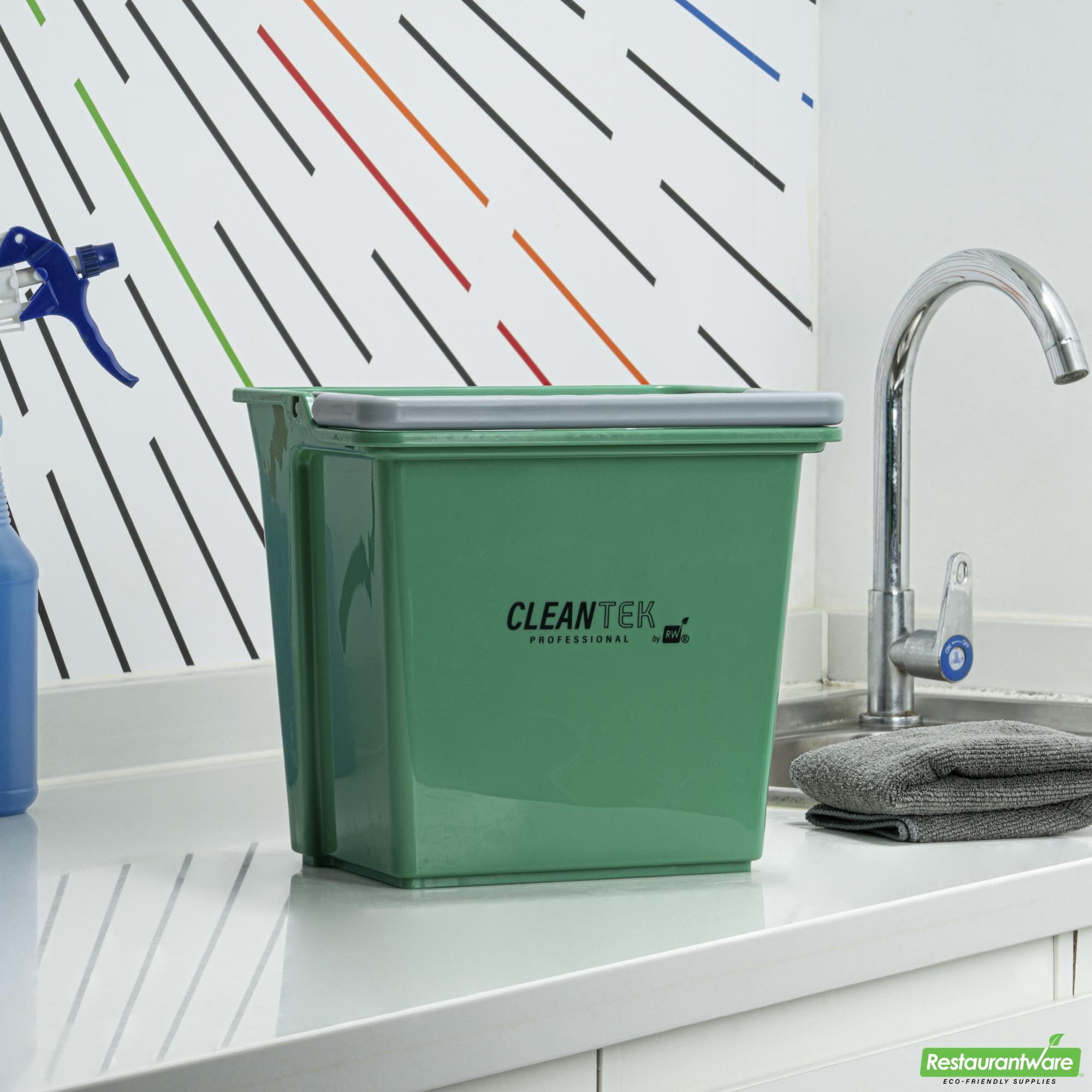 Clean Tek Professional 6 Qt Green Cleaning Bucket - 9 1/4