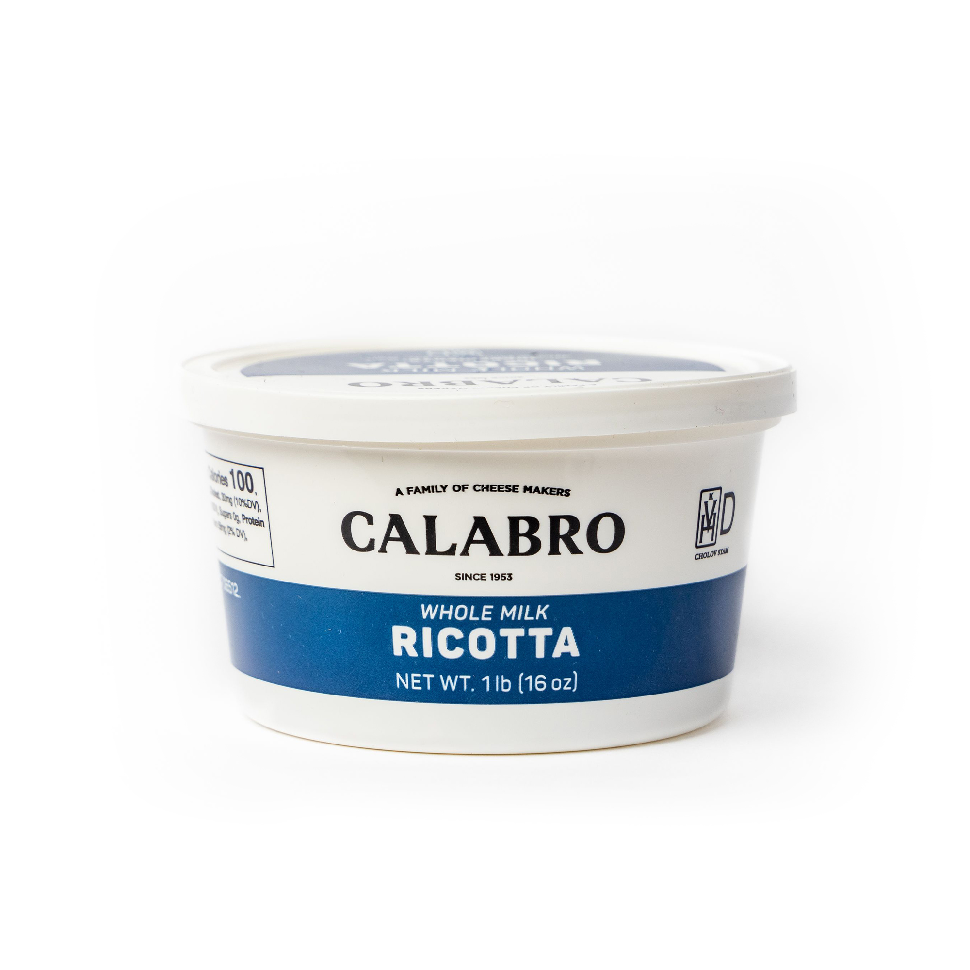 Ricotta Whole Milk Fresh Cheese Tub