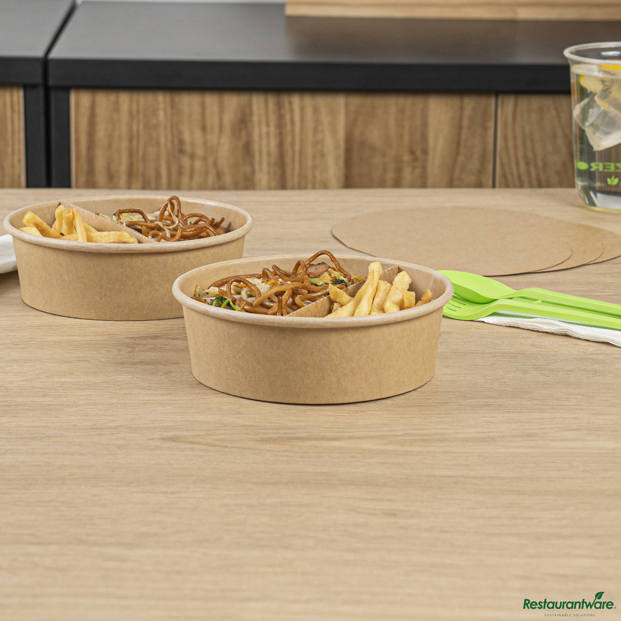 Paper 2-Compartment Insert - Fits 17, 25, 33 and 34 Oz Containers - 9.6 ...