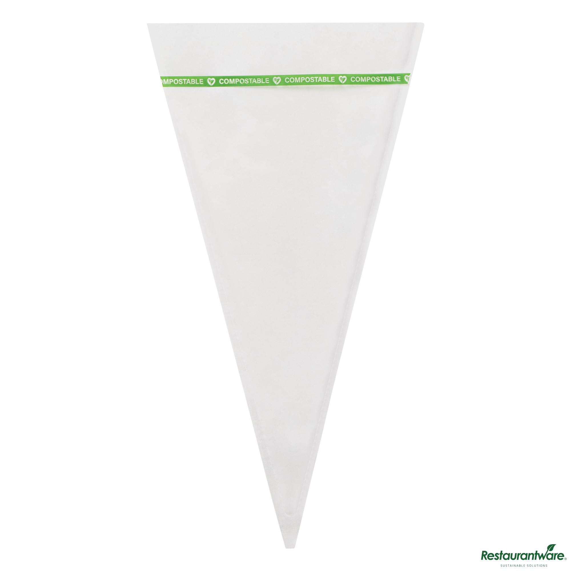 Basic Nature Clear Plastic Cone Bag - Compostable, High Clarity - 12" X ...