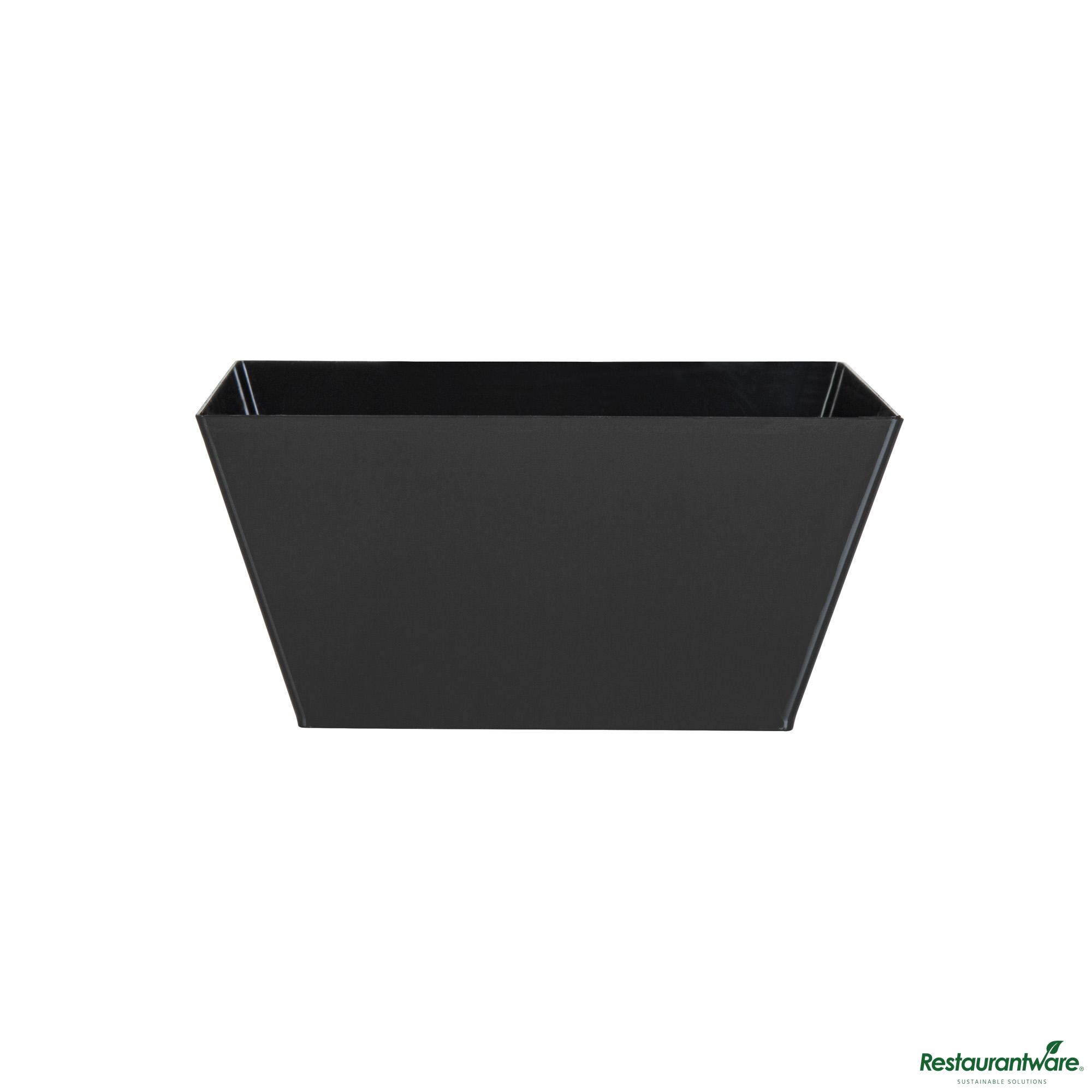 Square Black Rwp 18 Oz Square Black Plastic Medium Modern Bowl - 6 3/4