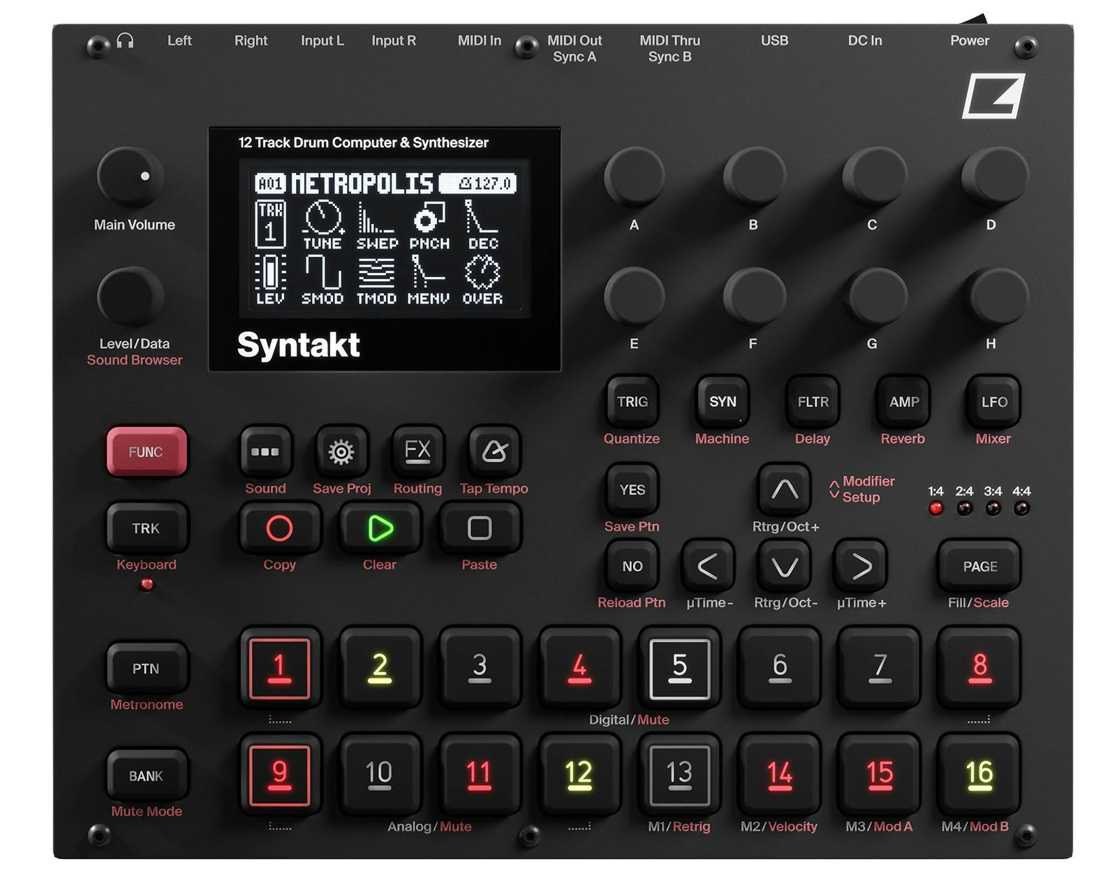Elektron Syntakt 12 Track Drum Computer & Synthesizer