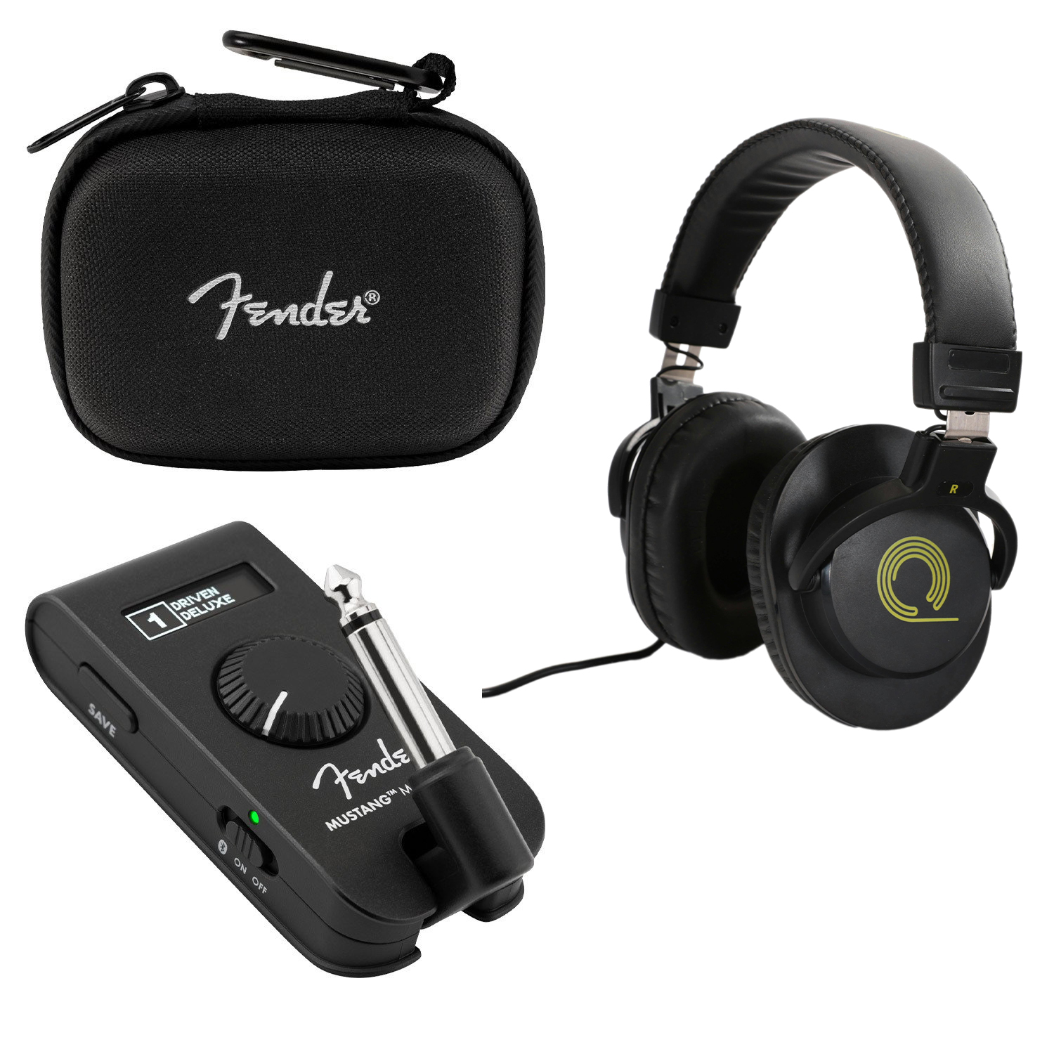 Fender Mustang Micro Plus Bundle with Case and Headphones