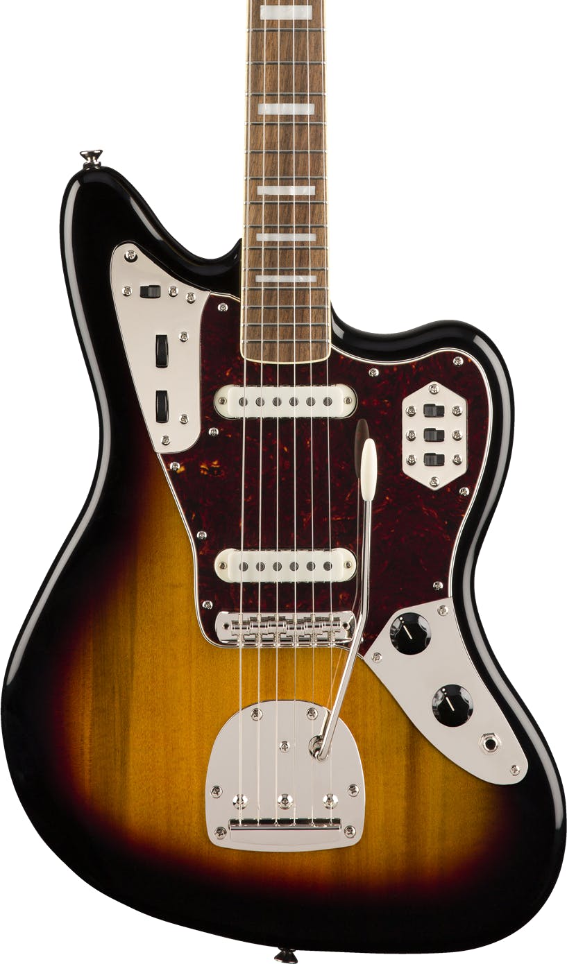 美品　Squier Jaguar Classic Vibe '70s Squier Classic Vibe 70s Jaguar Laurel Fingerboard 3-Color Sunburst