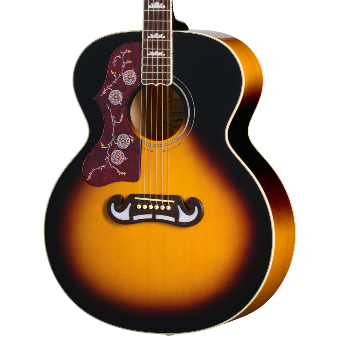 超美品 Epiphone SJ-15 EB ジャンボボディー Wピックアップ Epiphone J-200 Studio Left Handed in Vintage Sunburst - Andertons