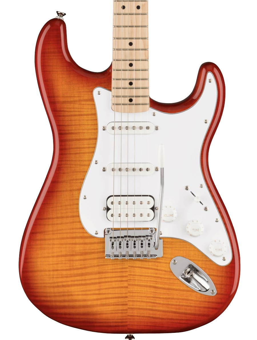 Squier Affinity Stratocaster FMT HSS Electric Guitar in Sienna