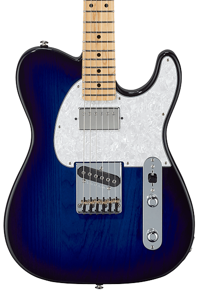 B Stock : G&L USA Fullerton Deluxe ASAT Classic Bluesboy in Blueburst with Maple Fretboard 001