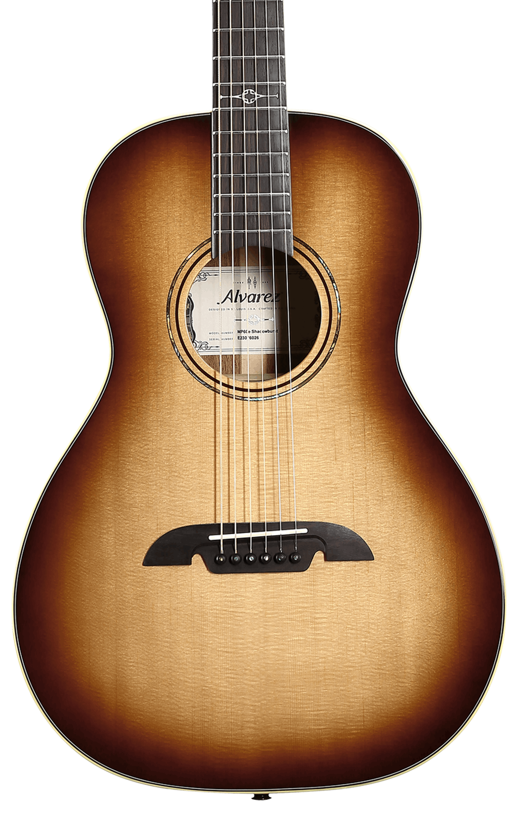 Alvarez Masterworks Parlor Spruce top Mahogany back Shadowburst LR Baggs HiFi