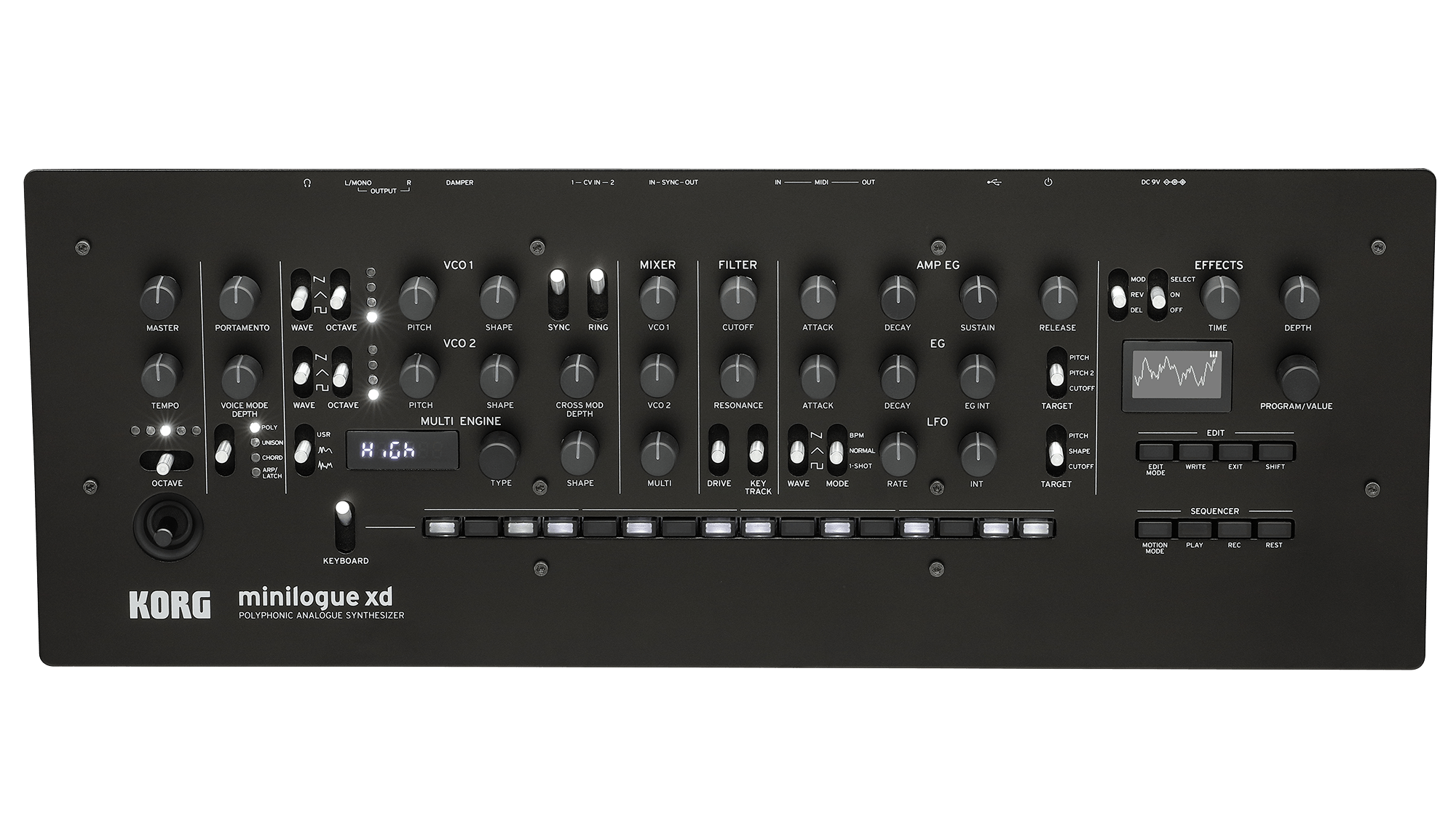 B Stock : Korg Minilogue XD Polyphonic Analog Desktop Module Synthesizer with Digital Effects and Step Sequencer 014