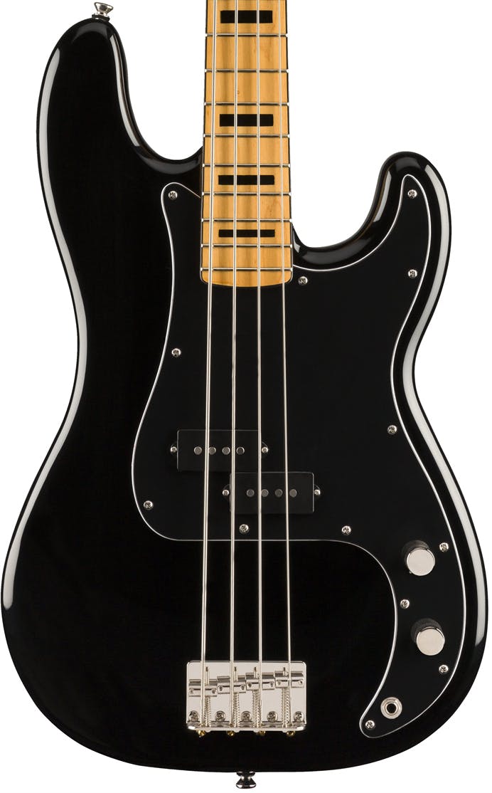 Squier Classic Vibe 70s Precision Bass Guitar in Black - Andertons