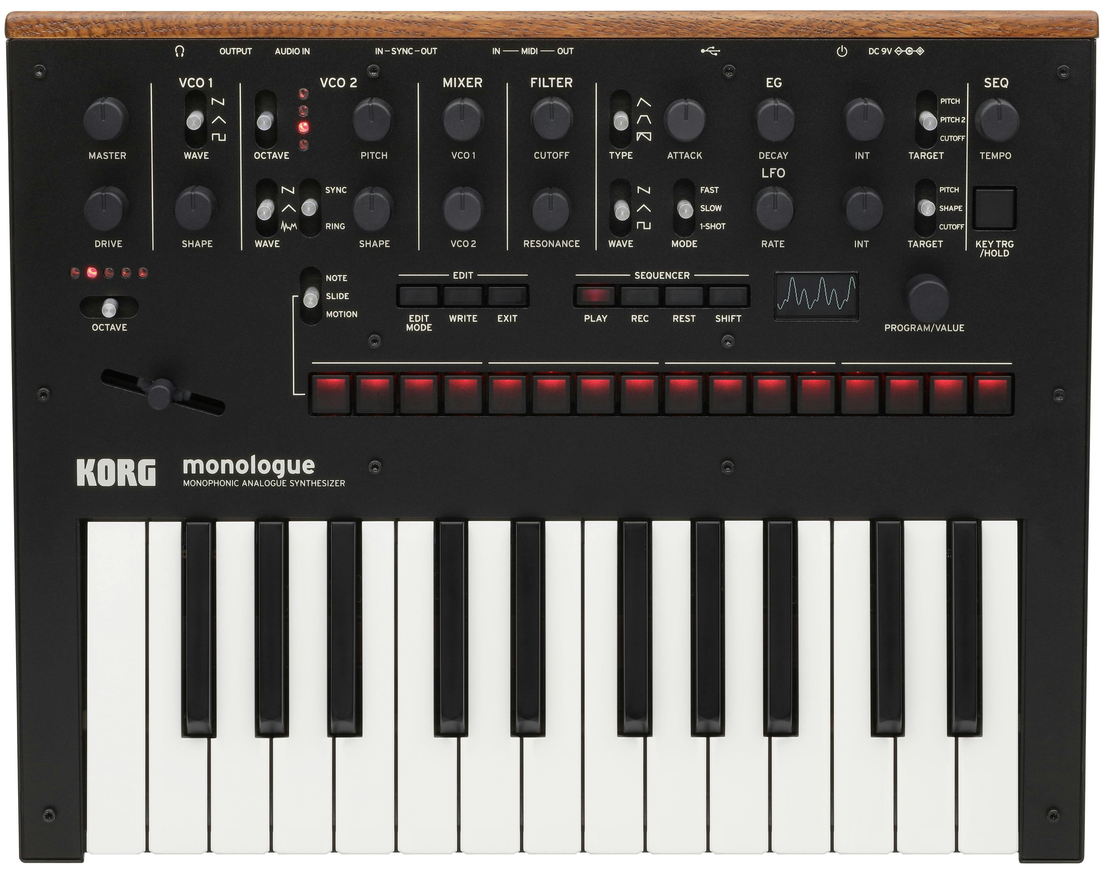 Korg Monologue Monophonic Analog Synthesizer In Black