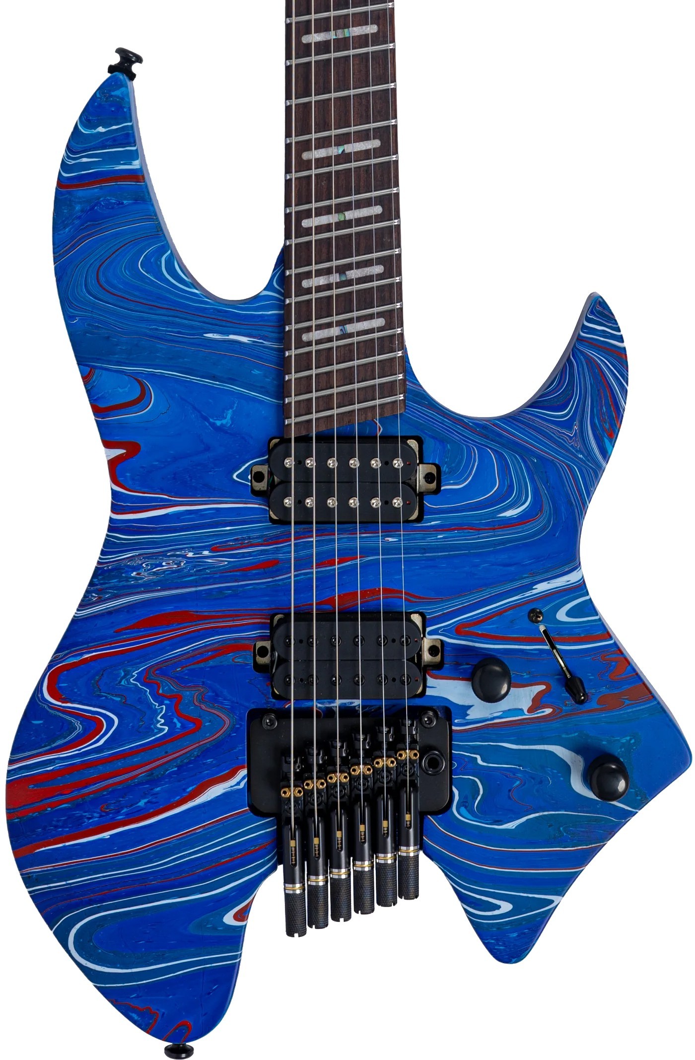 Sire X6 Headless Electric Guitar in Blue Swirl - Andertons Music Co