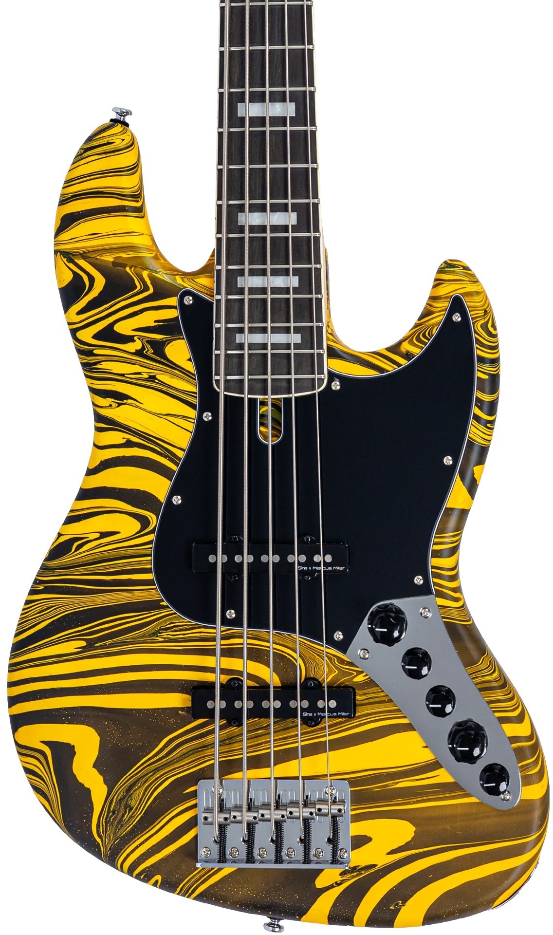 Sire V7 Alder 5st 2nd Gen. ５弦ジャズベース Sire V7 Alder 5 New Gen 5-String Bass Guitar in Yellow Swirl