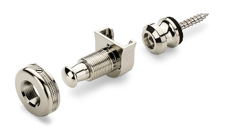 Schaller Guitar S-Lock Pair Nickel Plate Strap Locks