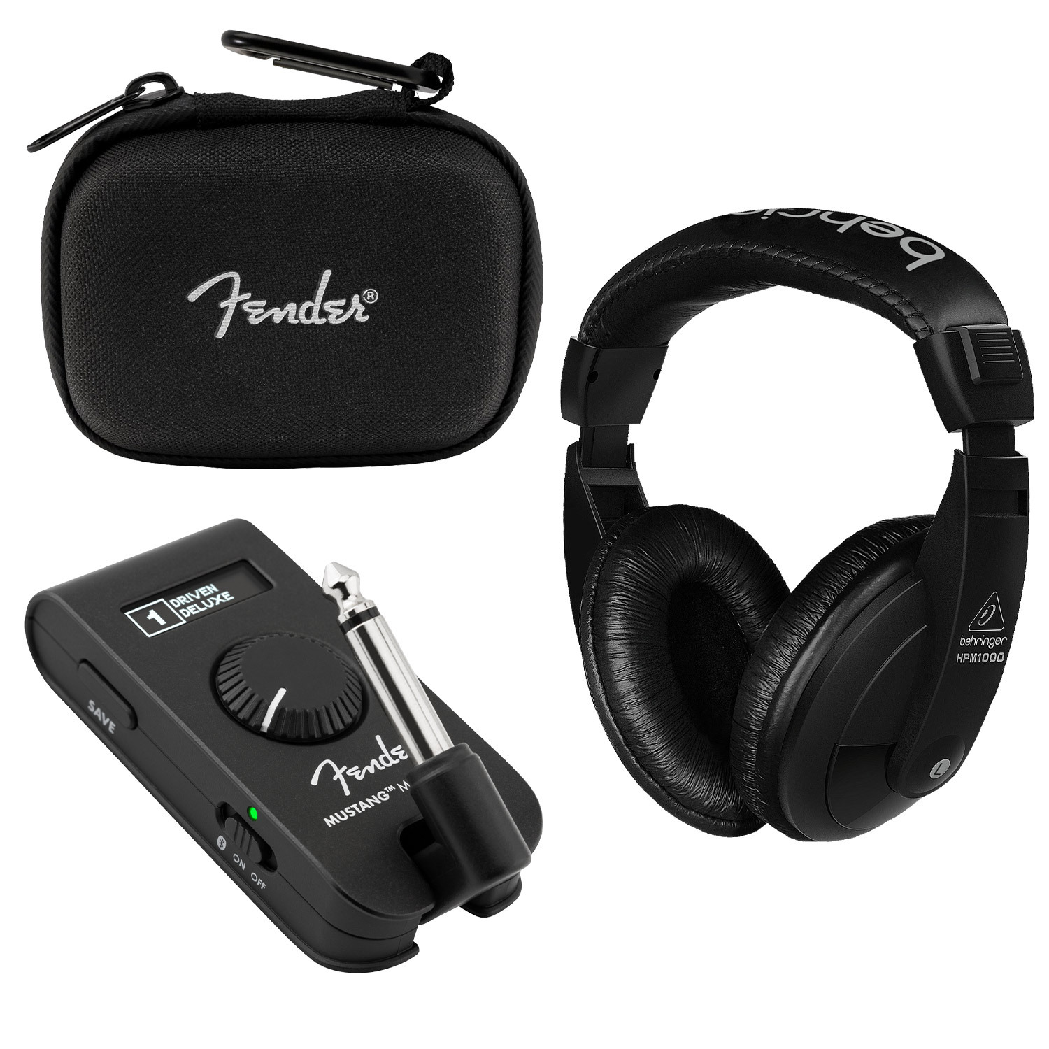 Fender Mustang Micro Plus Bundle with Case and Headphones