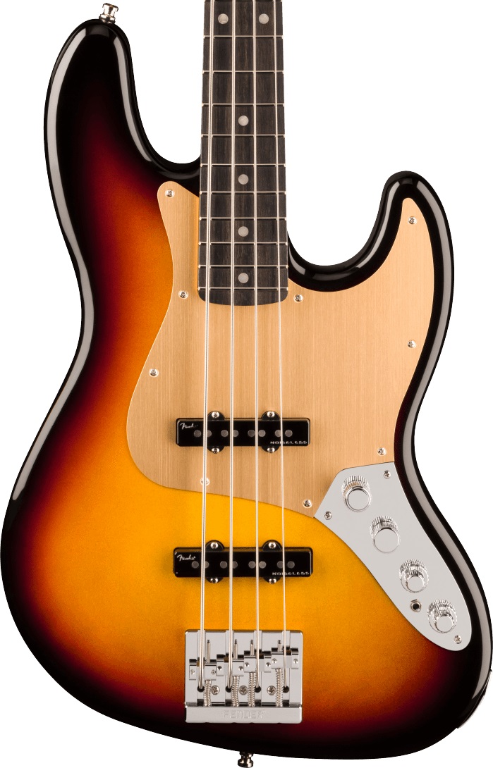 Fender American Ultra II Jazz Bass Guitar in Sinister Red Maple