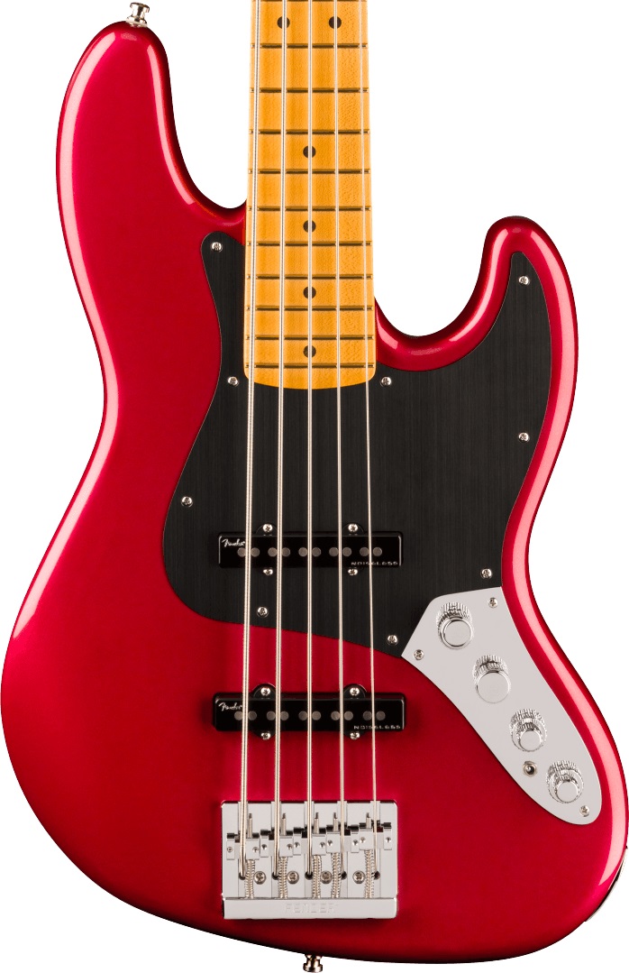 Fender American Ultra II Jazz Bass V in Sinister Red Maple Fingerboard