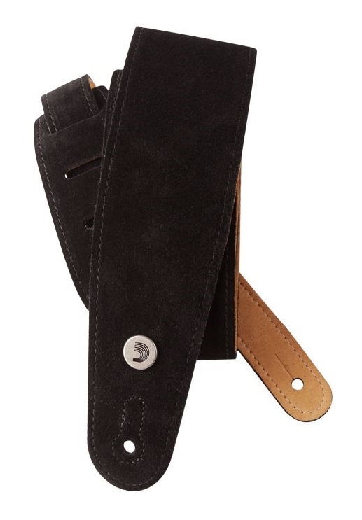 D'Addario Suede Guitar Strap in Black