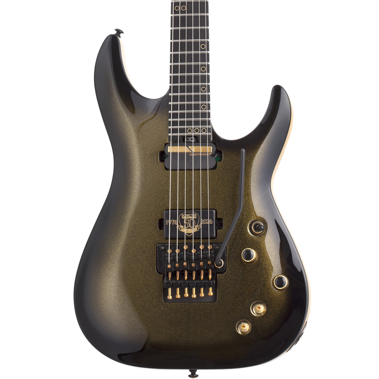 Schecter C-1 FR-S 50th Anniversary Electric Guitar in Gold Burst