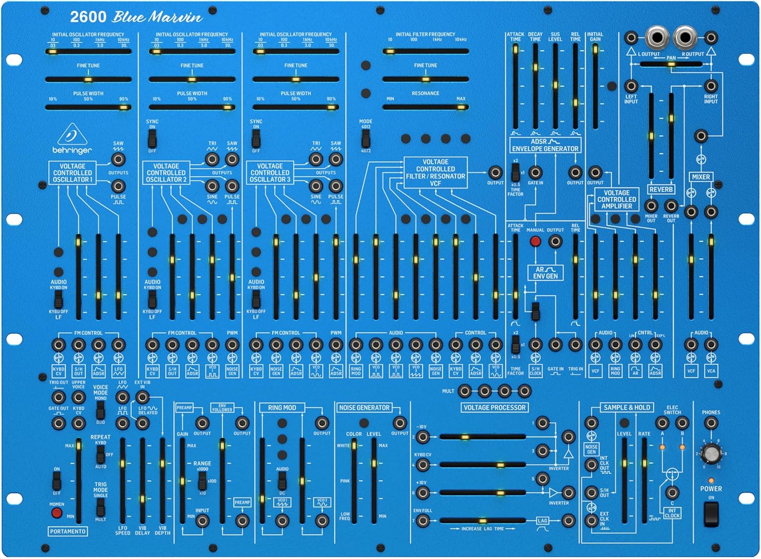 【新品】ベリンガー Behringer 2600 BLUE MARVIN Behringer 2600 Blue Marvin Analogue Synthesizer - Andertons