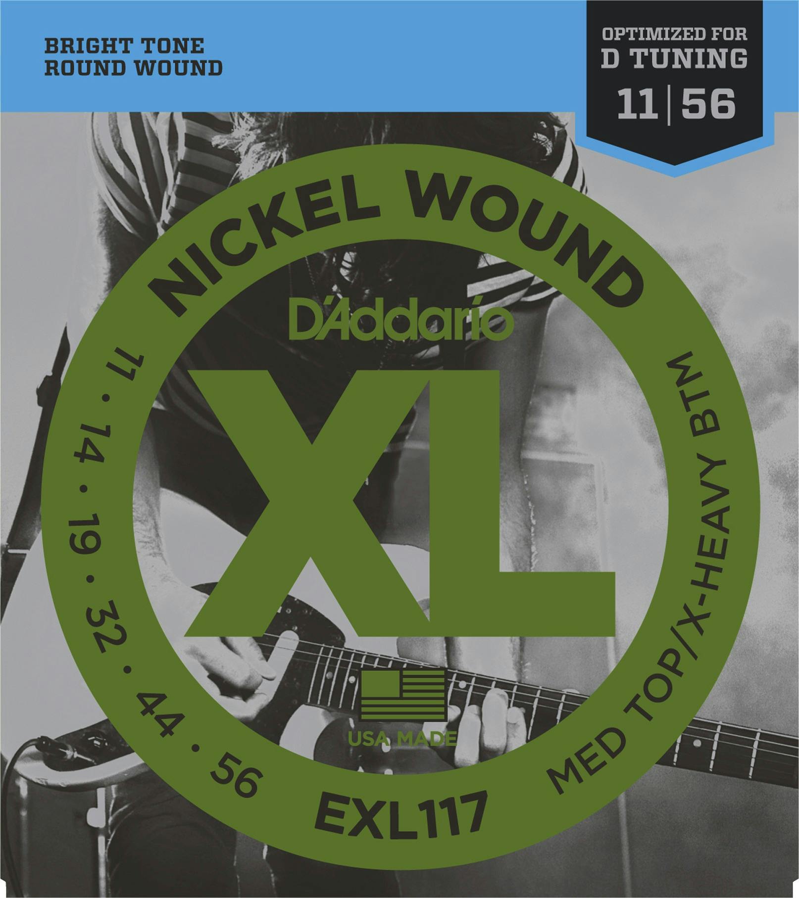 D'addario XL 11-56 Medium Top/Extra Heavy Bottom