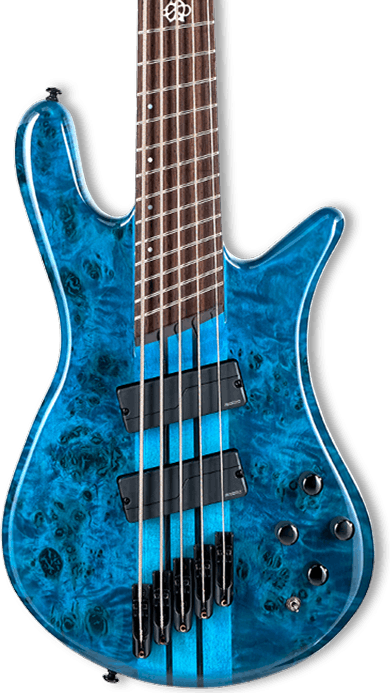 Spector NS Dimension Multi Scale 5 String Bass in Black Blue Gloss