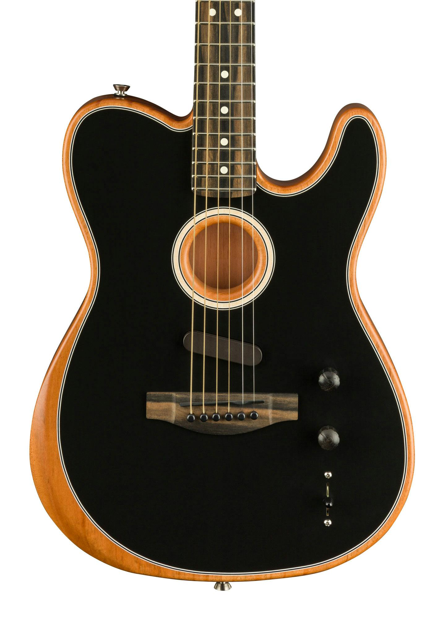 Fender American Acoustasonic Telecaster Acoustic/Electric Guitar in Black