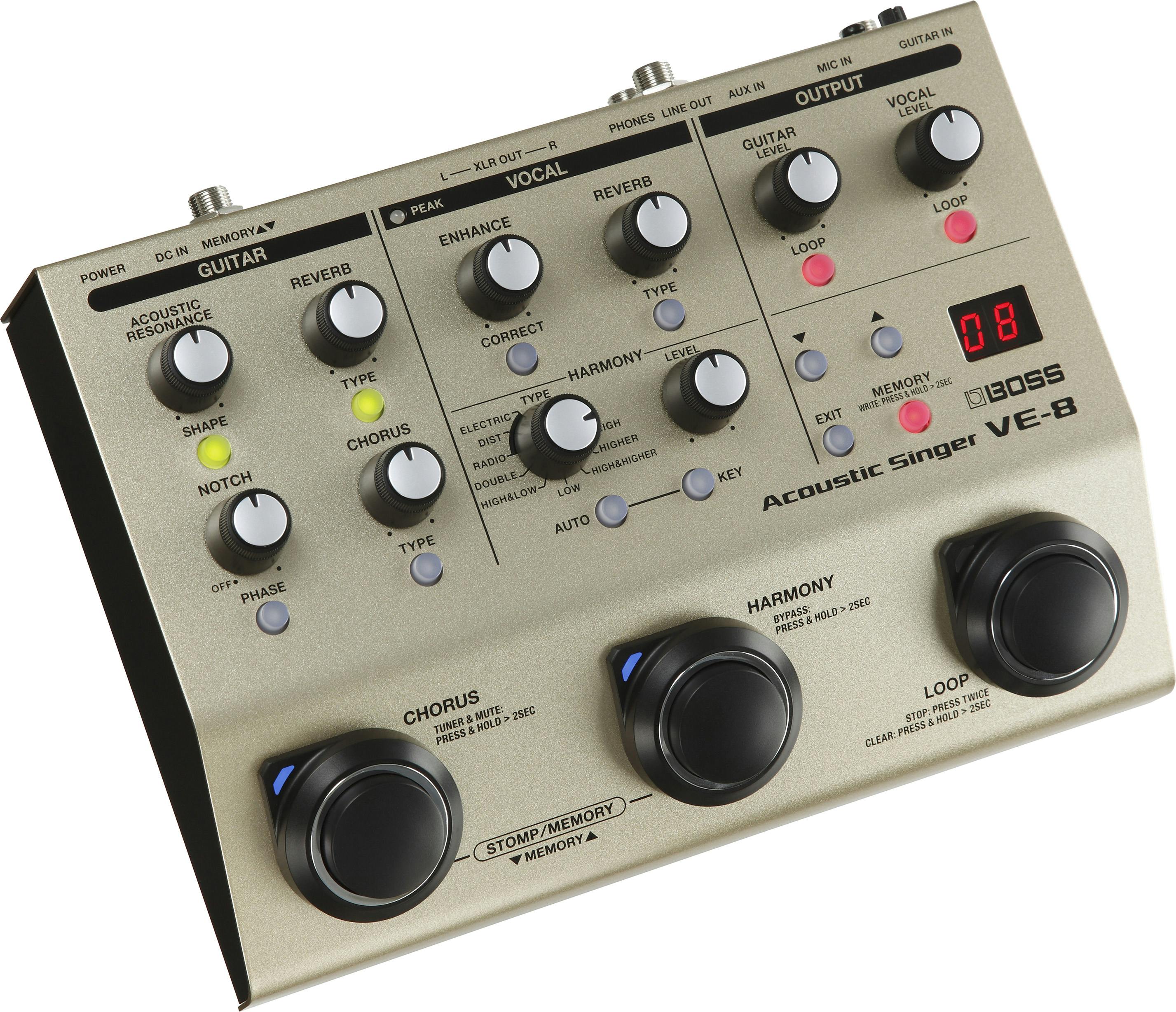 Boss VE8 Acoustic Singer Pedal